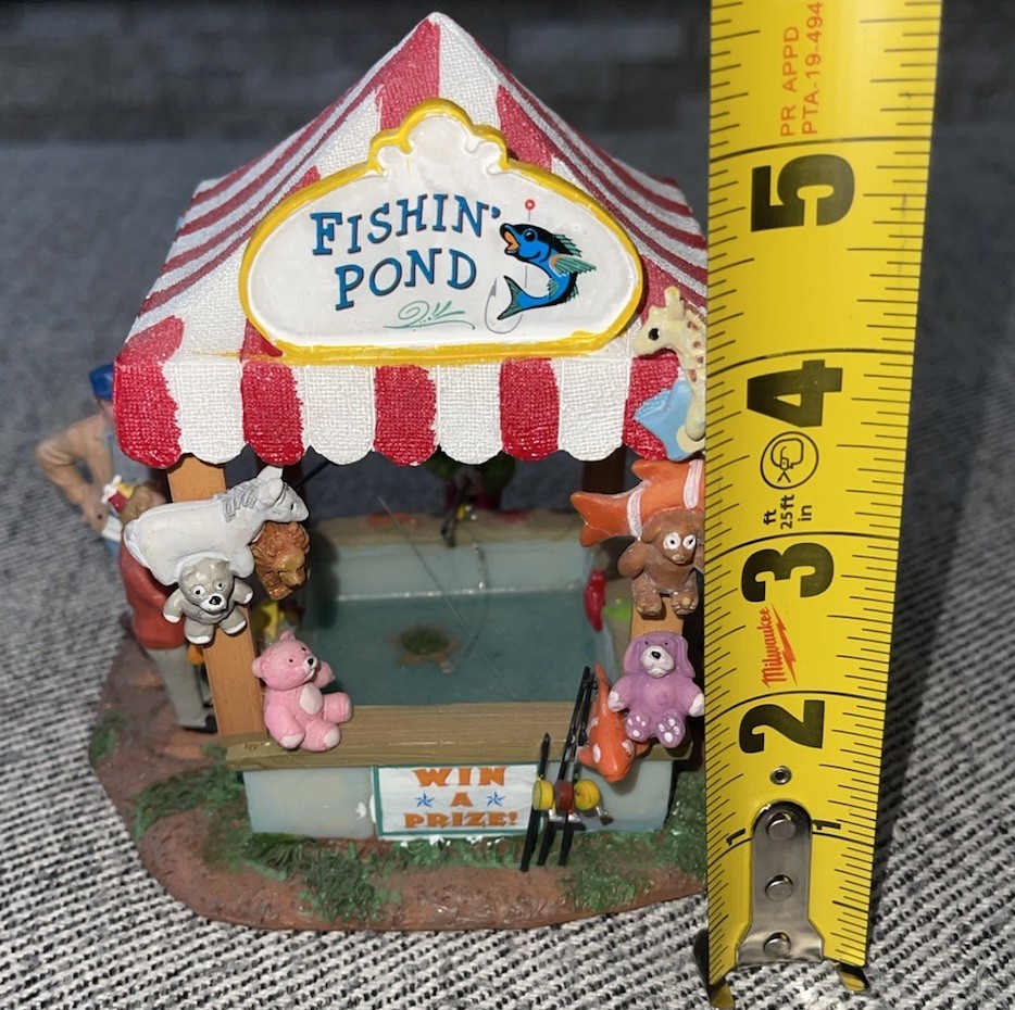 Lemax FISHIN’ POND Fishing Carnival Fair Circus Table Accent – #83685