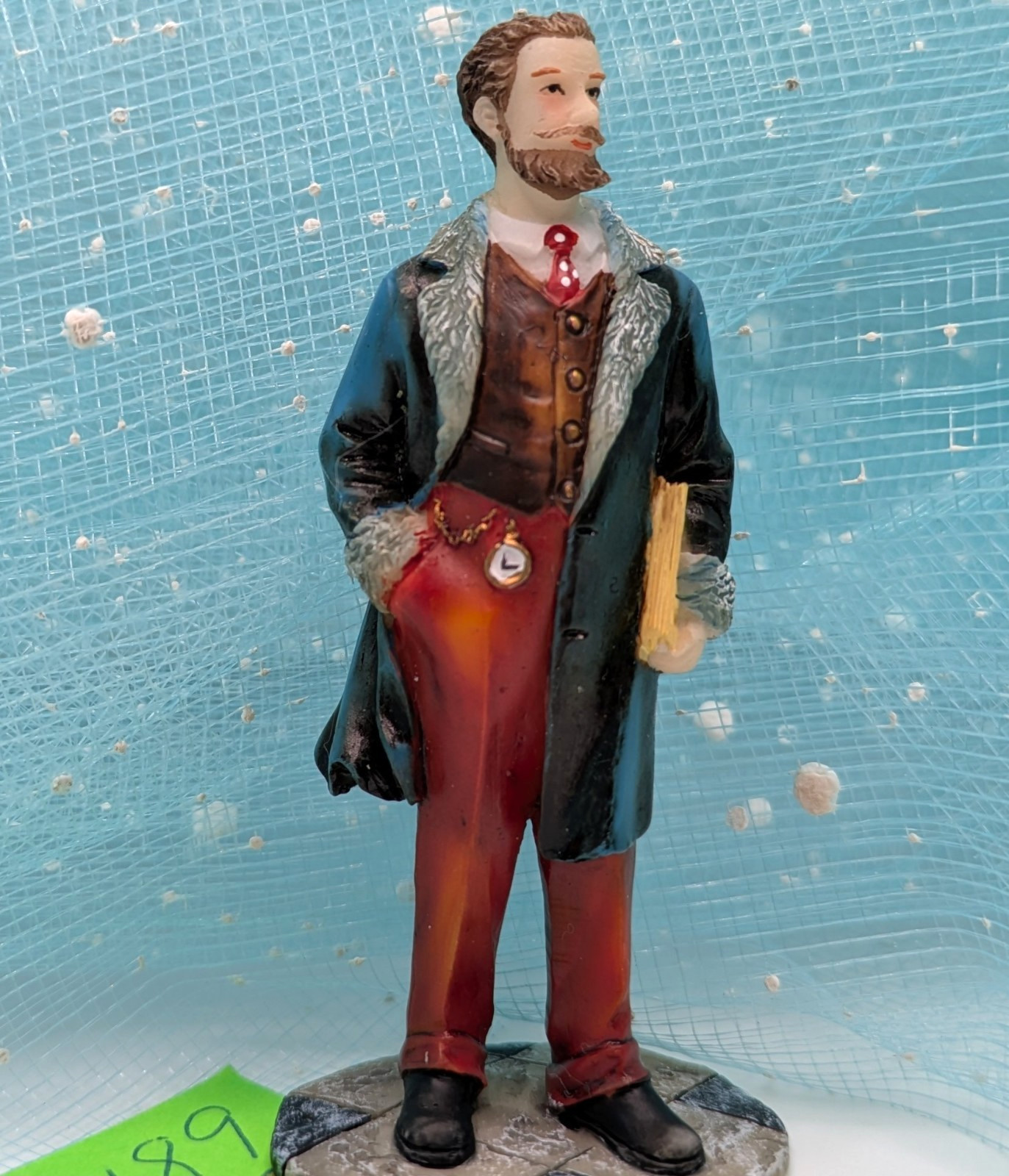 O’Well debonair towering gentleman 3″ H Christmas Village Figurine NO BOX INV189