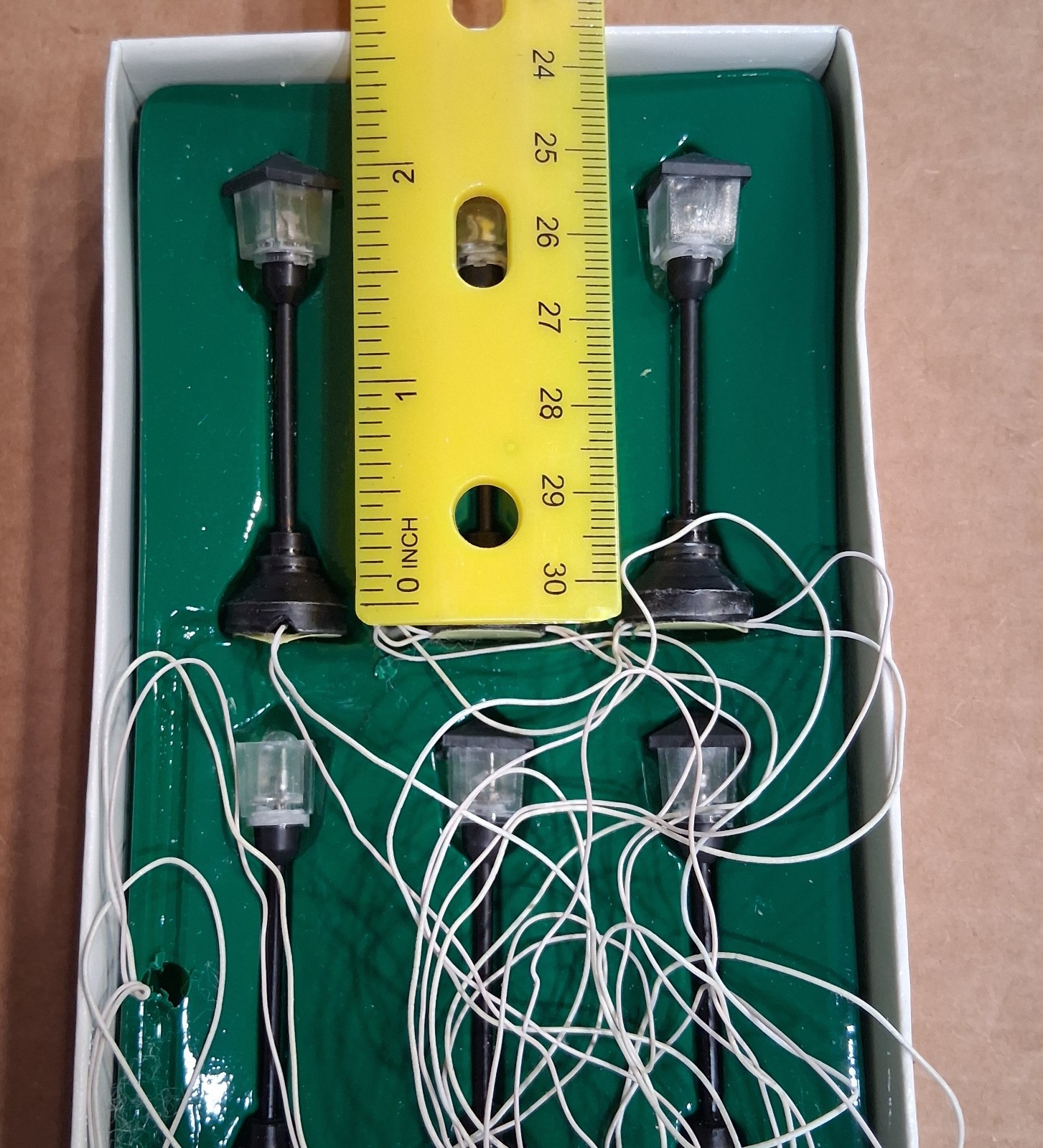 DEPARTMENT 56 Street Lamp Set 6 Lights Christmas Village Battery 60in 3636-6