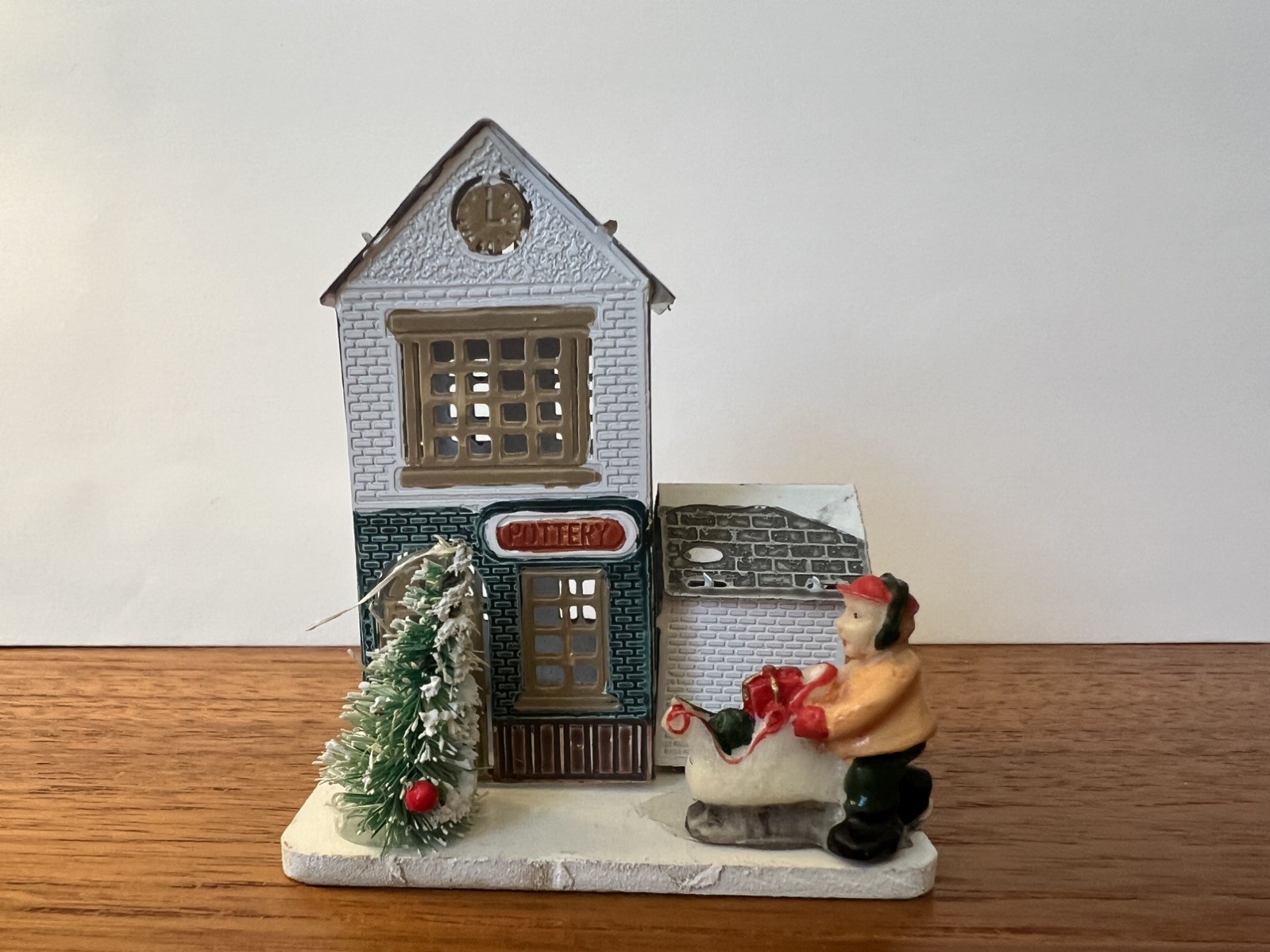 Miniture Christmas village – four buildings vintage collection