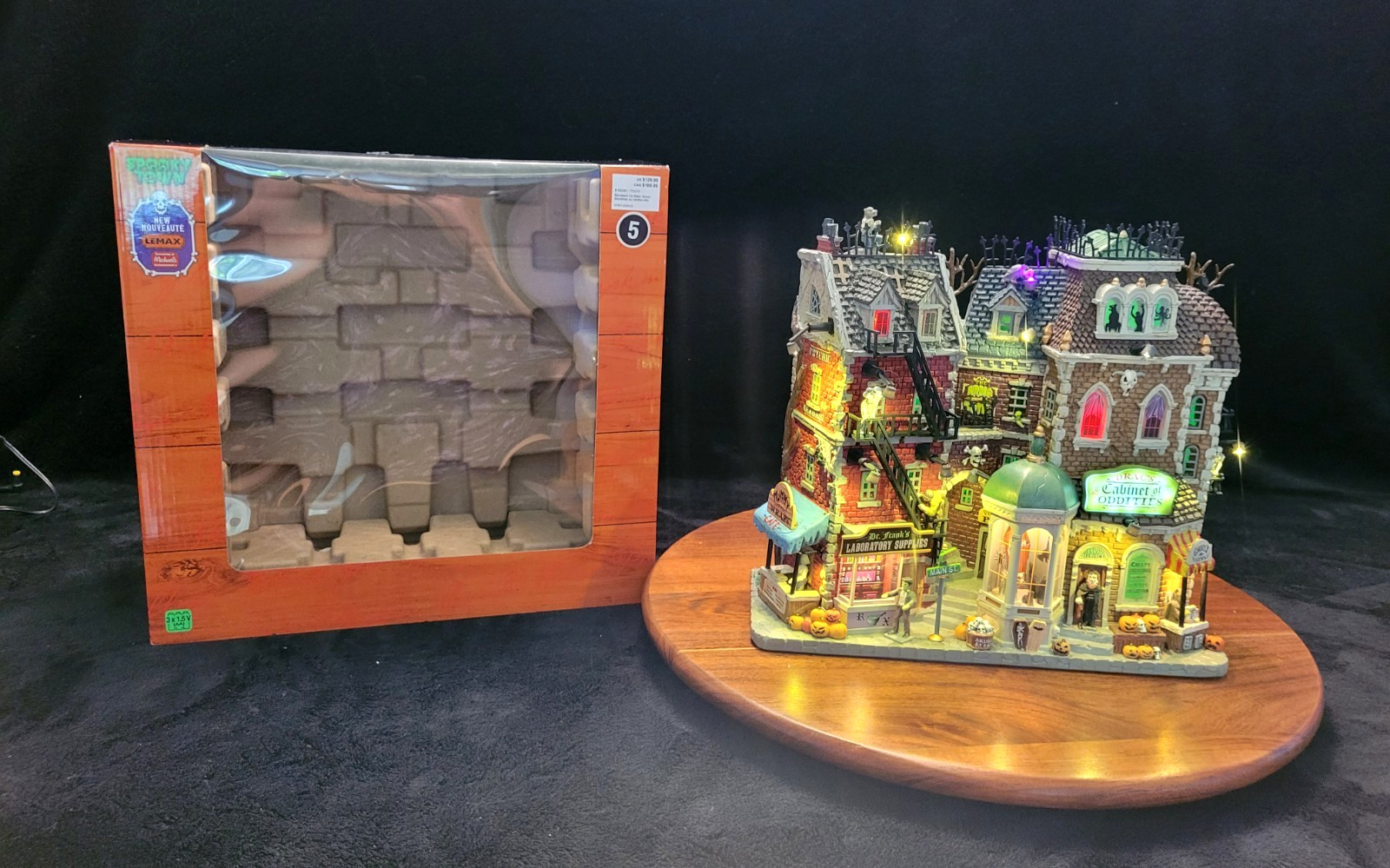 Lemax Spooky Town “Monsters on Main Street” Lighted Facade LED Lighting w/Box