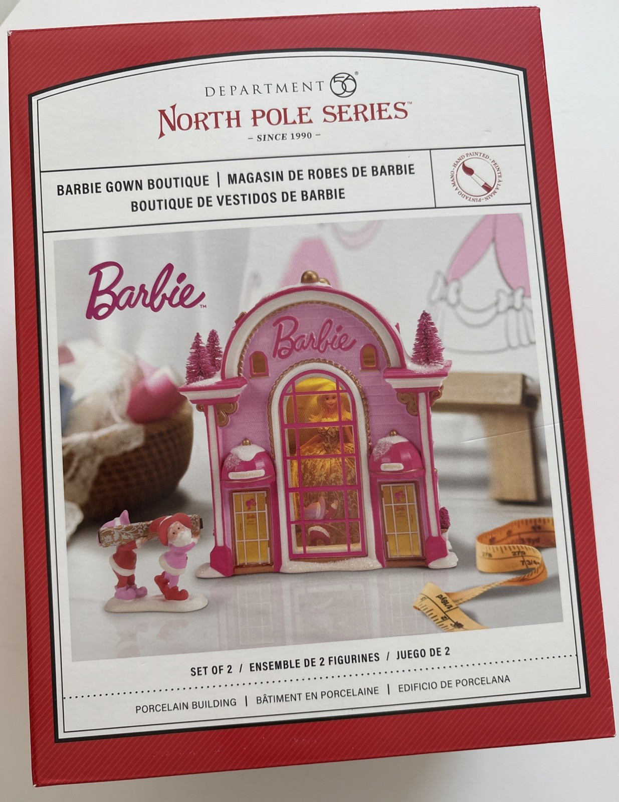 Department Dept 56 Barbie Gown Boutique Lighted Building North Pole Series New