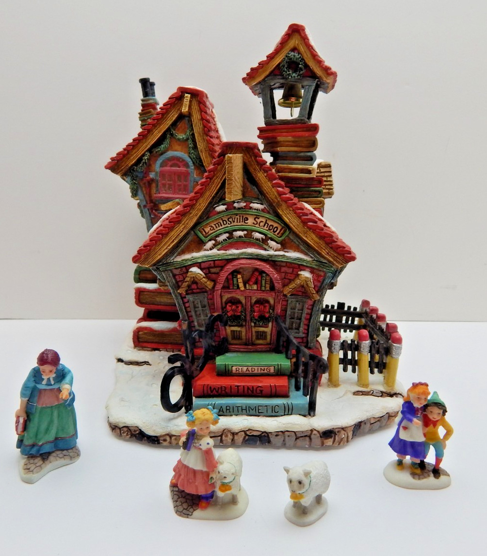Dept 56 Storybook Village Collection Lambsville School #13194 Complete w/Box