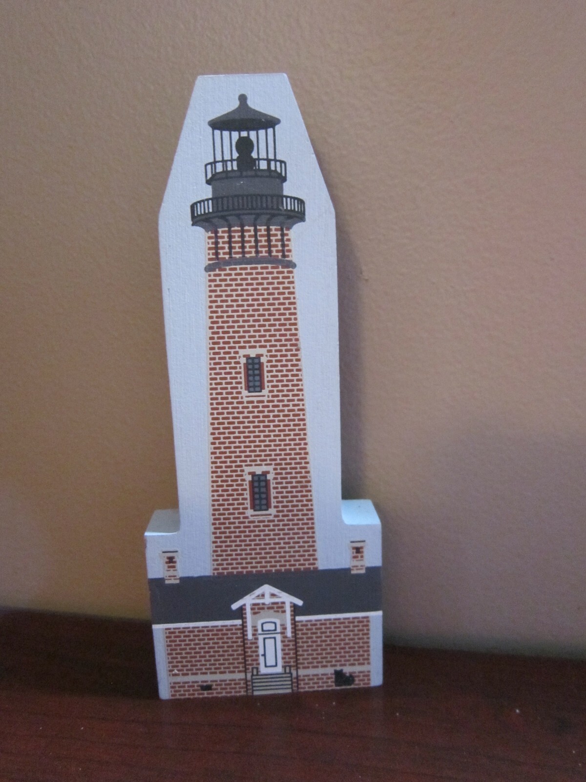 COROLLA LIGHTHOUSE CAT’S MEOW VILLAGE WOOD BLOCK ’91 EXCELLENT COND SIGNED