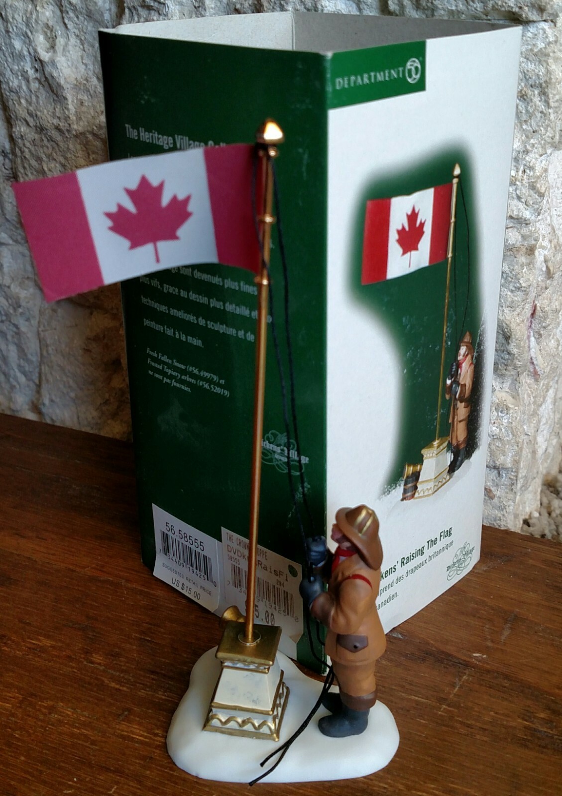 Dickens Raising The Flag #58555 Department 56 Dickens Village-BUYER GUARANTEE