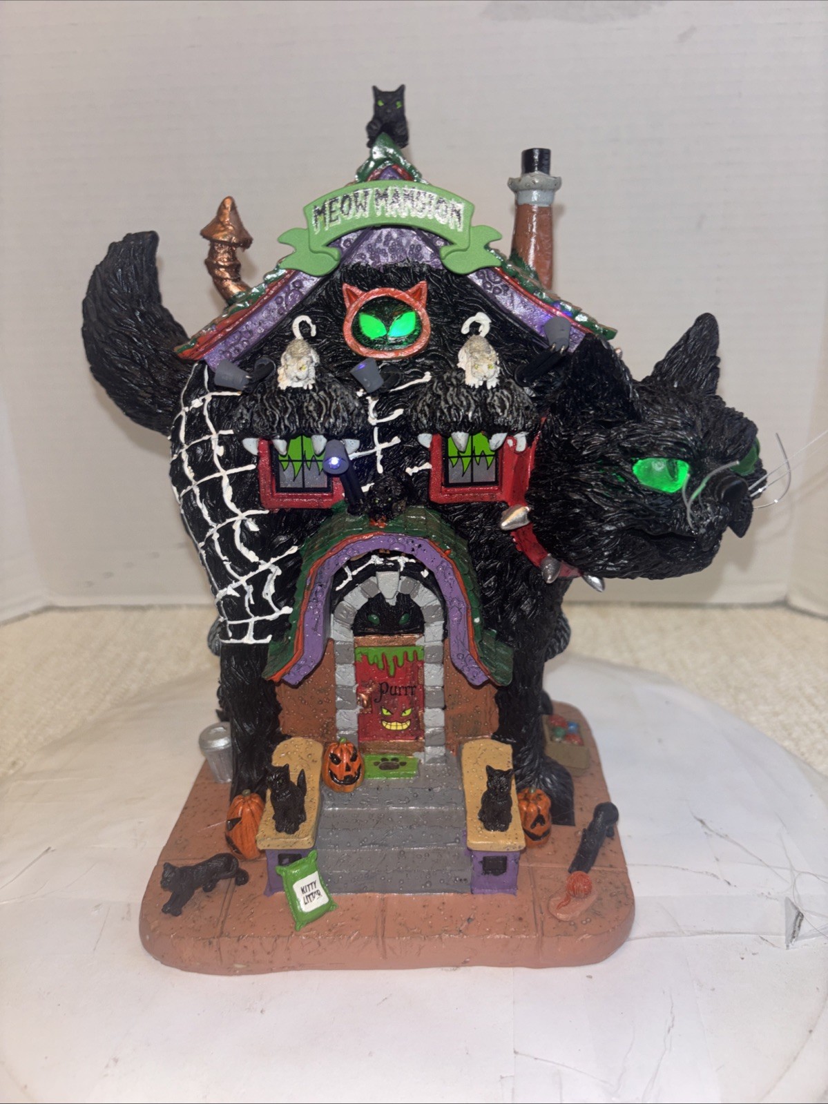 Lemax Spooky Town 2021 MEOW MANSION #15730 Lit Village Bldg*