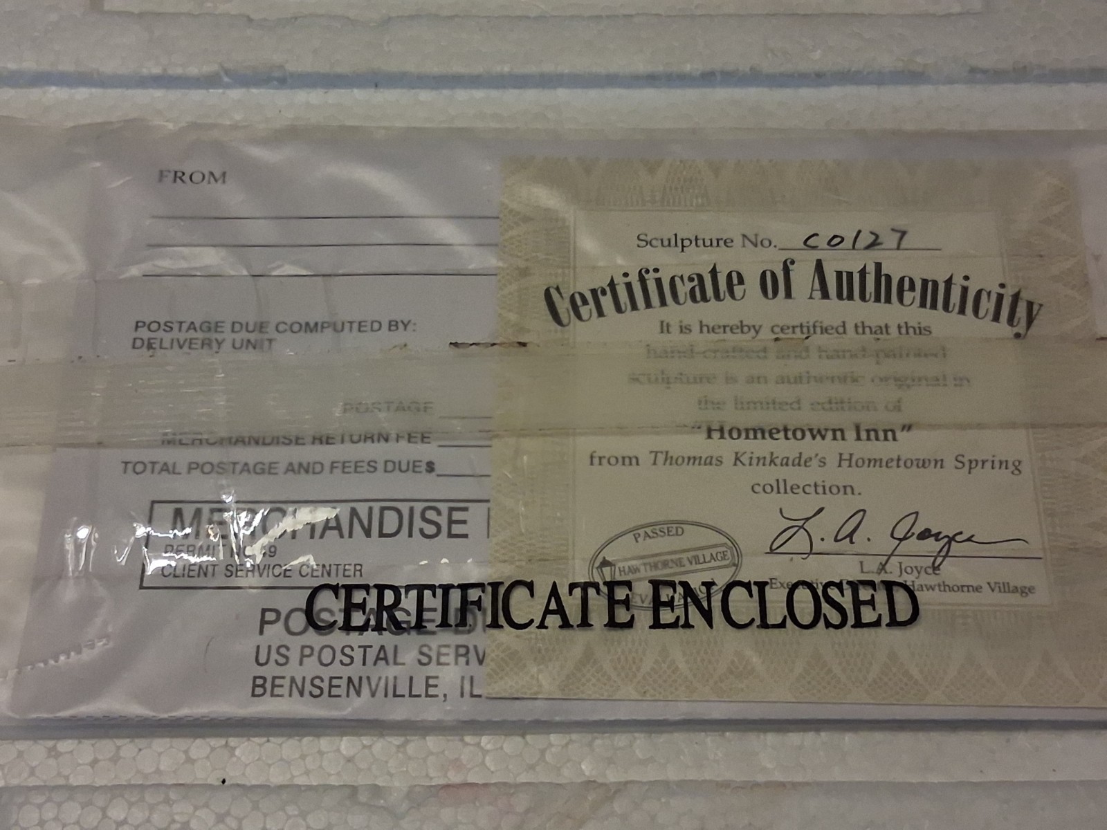 Vintage 2002 Thomas Kinkade Hawthorne Village Hometown Inn (PERFECT CONDITION)