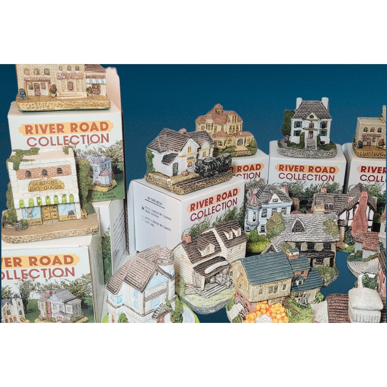 23 River Road Country Cottage Collection Village Buildings Taiwan Christmas Gift