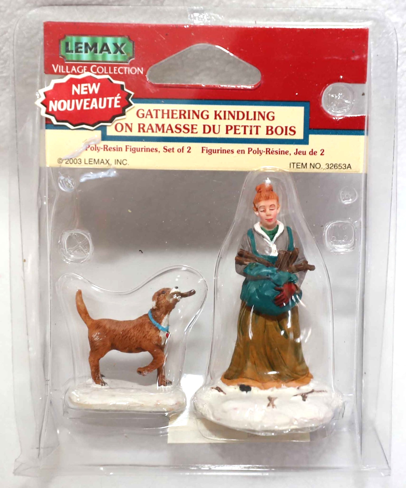 LEMAX GATHERING KINDLING VILLAGE FIGURINE ACCESSORY CHRISTMAS 32653A