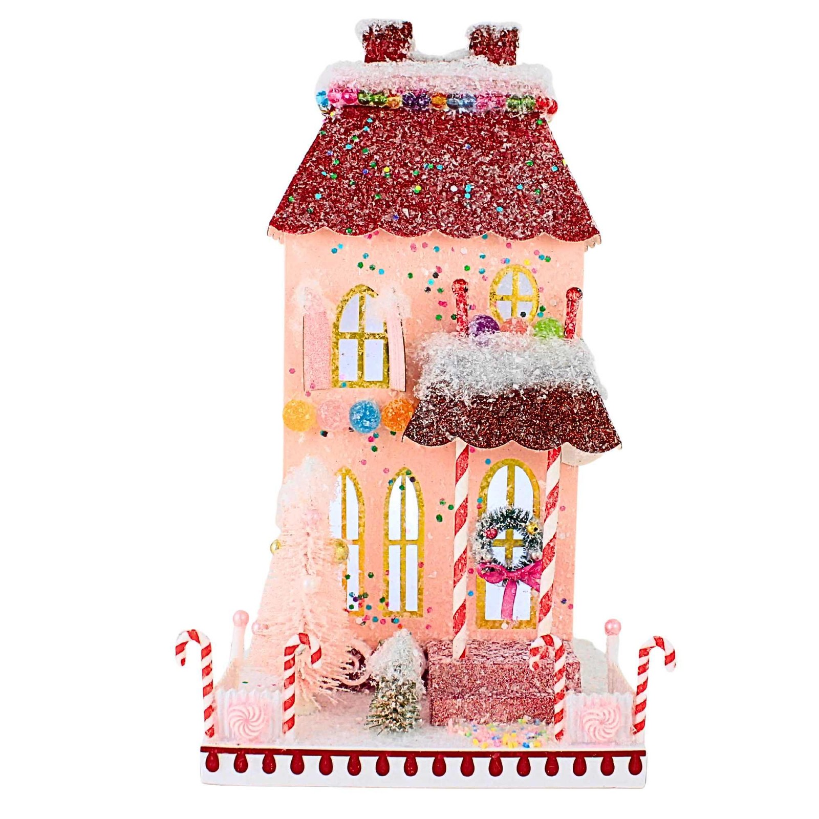 Cody Foster 14.00In Candy Cane Manor, Cardboard, Nostalgic Putz House Hou424