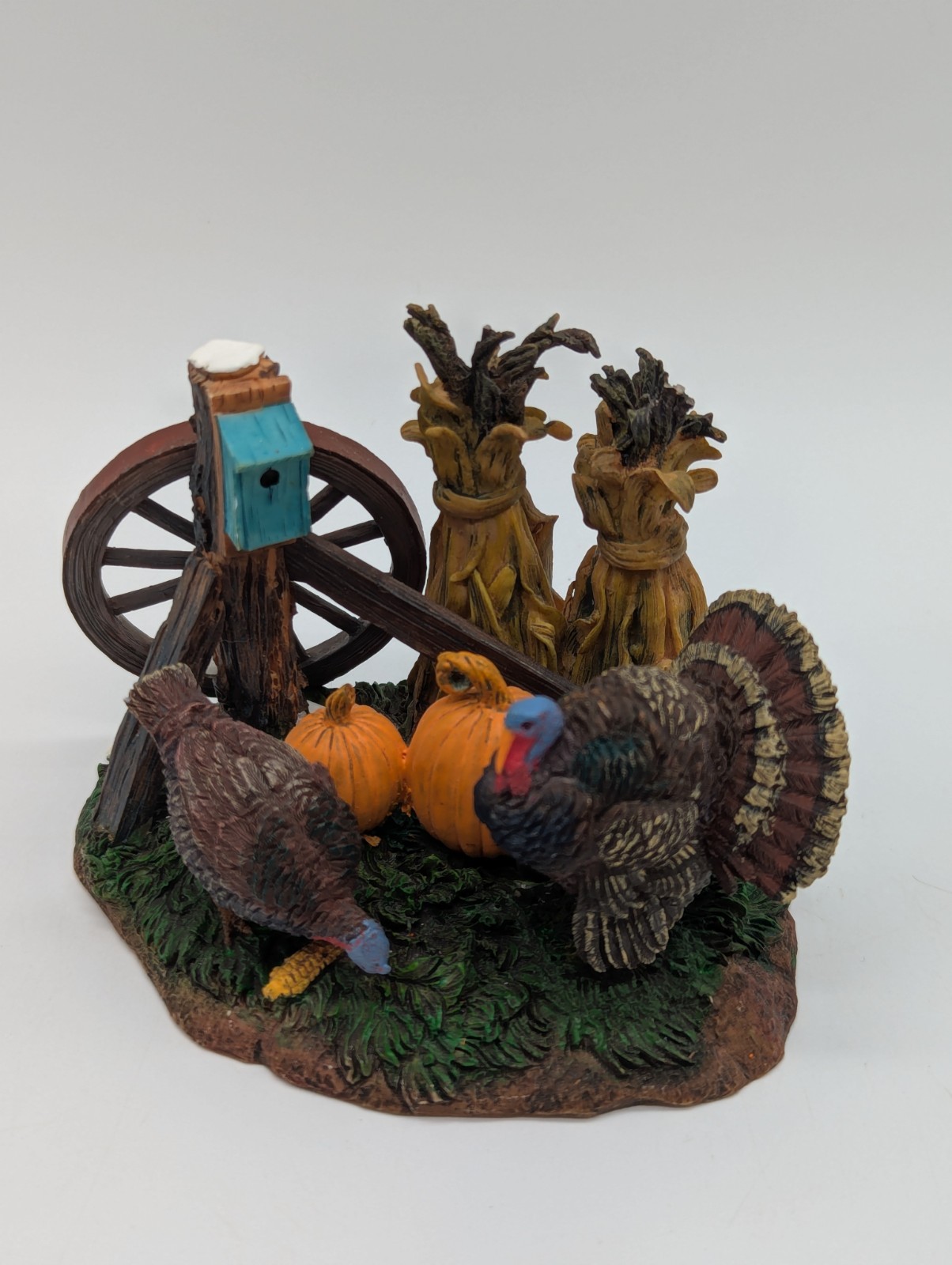 Dept 56 Village Accessories Turkeys In The Field Pumpkin WagonWheel *Replacement