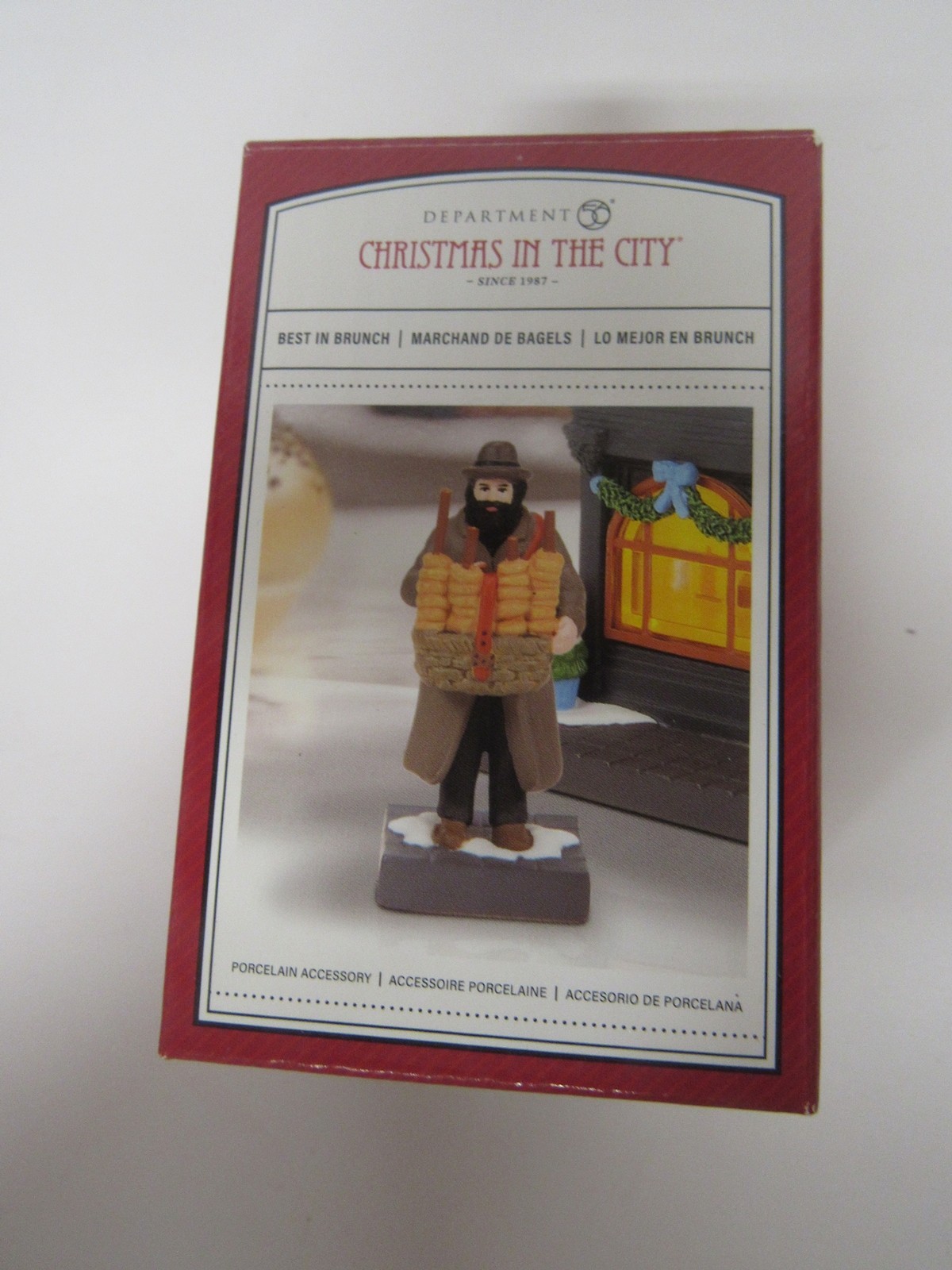 Dept 56 Christmas in the City Best In Brunch 6015595 Bagel Seller New Ships Free
