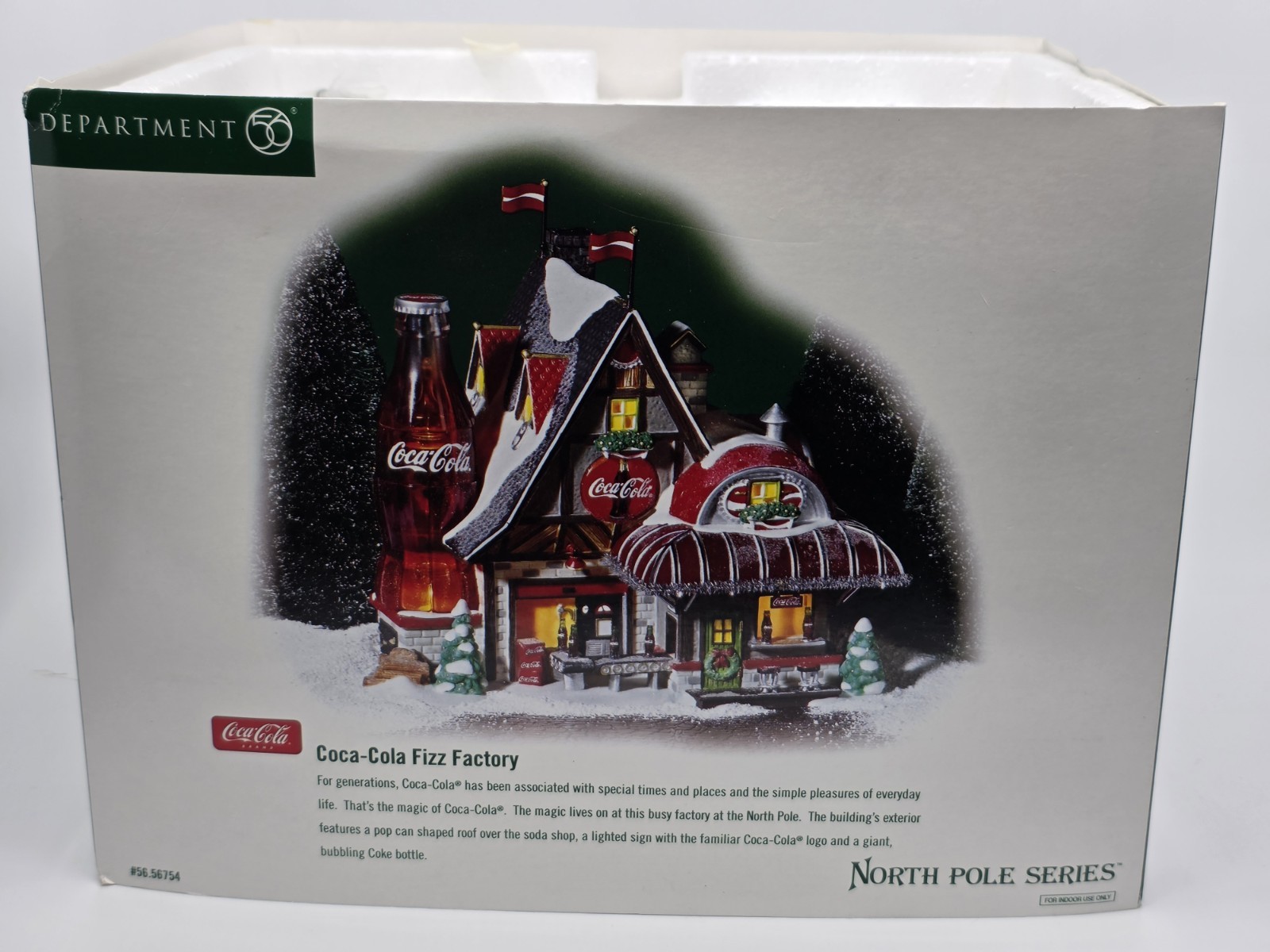 Dept. 56 North Pole Coca-Cola Fizz Factory Excellent Condition