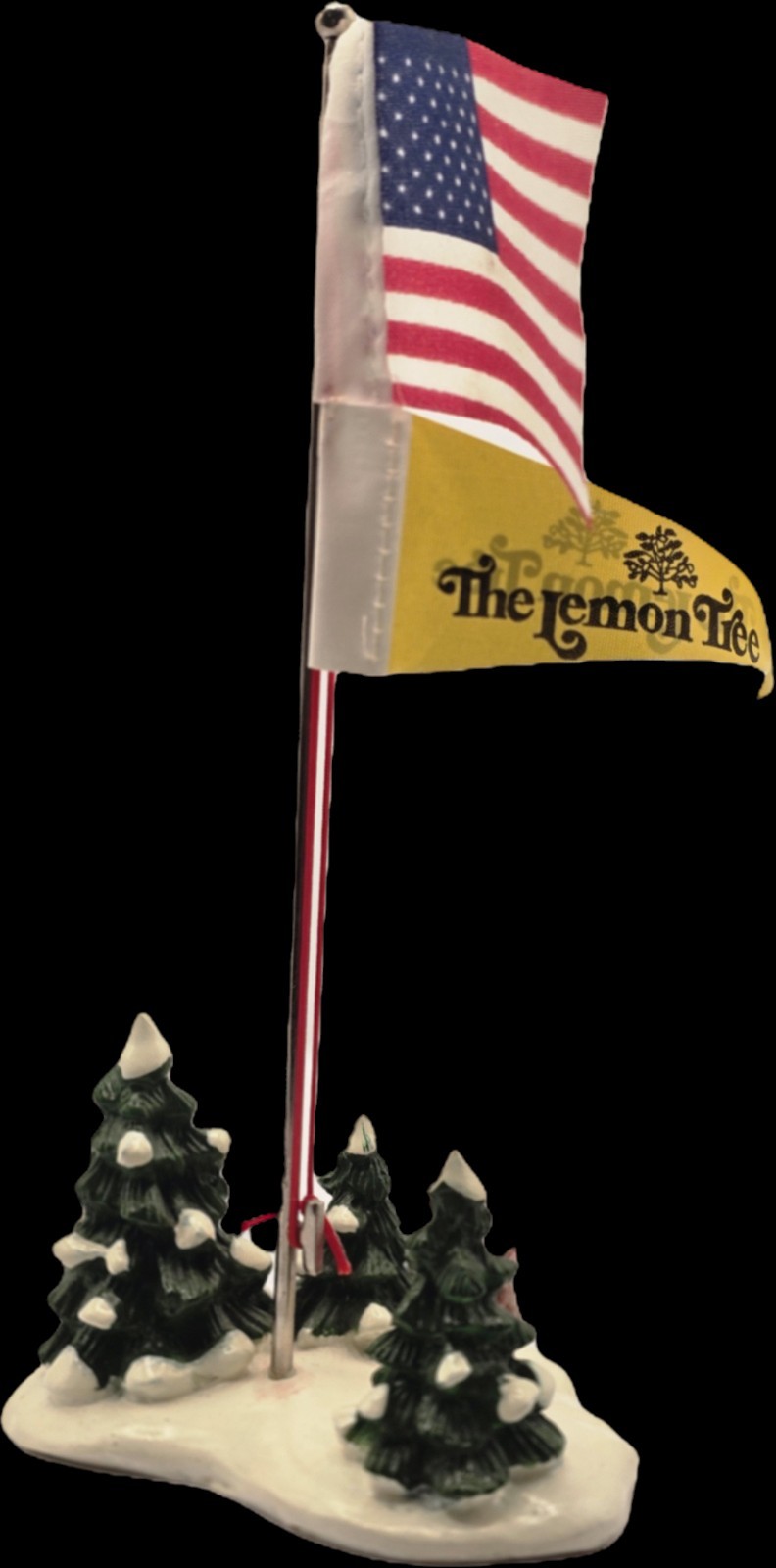 DEPT 56 Snow Village Flag Pole #509-6 Gatlinburg, TN ‘The Lemon Tree’ Figurine