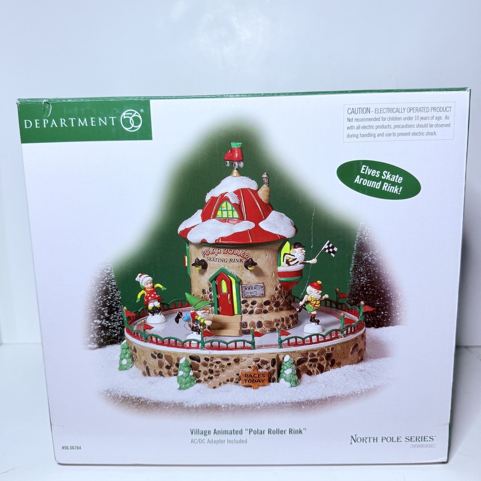 Department 56 North Pole Series Polar Roller Rink Illuminated Christmas Village