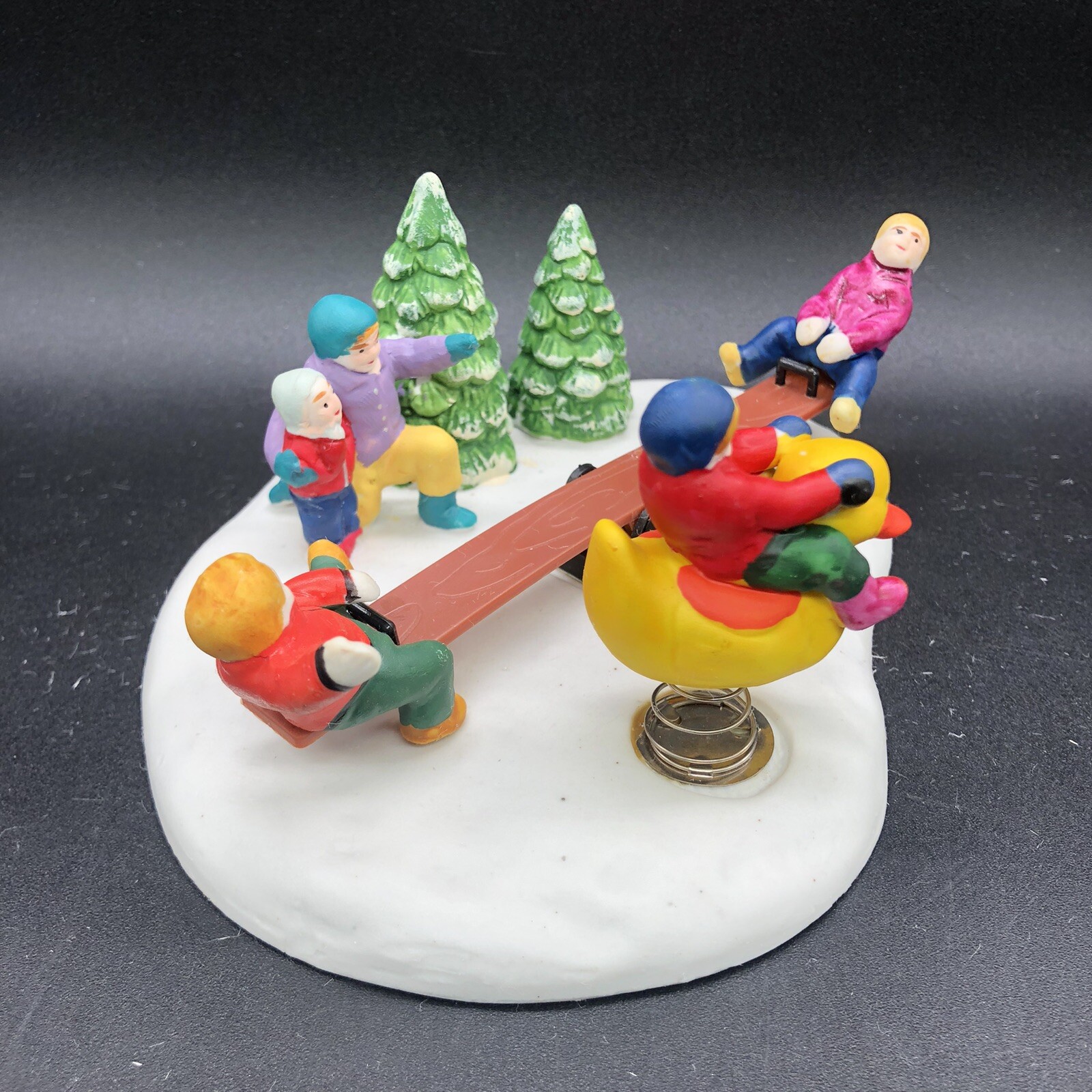 Vtg Lemax Playground Teeter Totter Village Collection 1996 Porcelain #63168