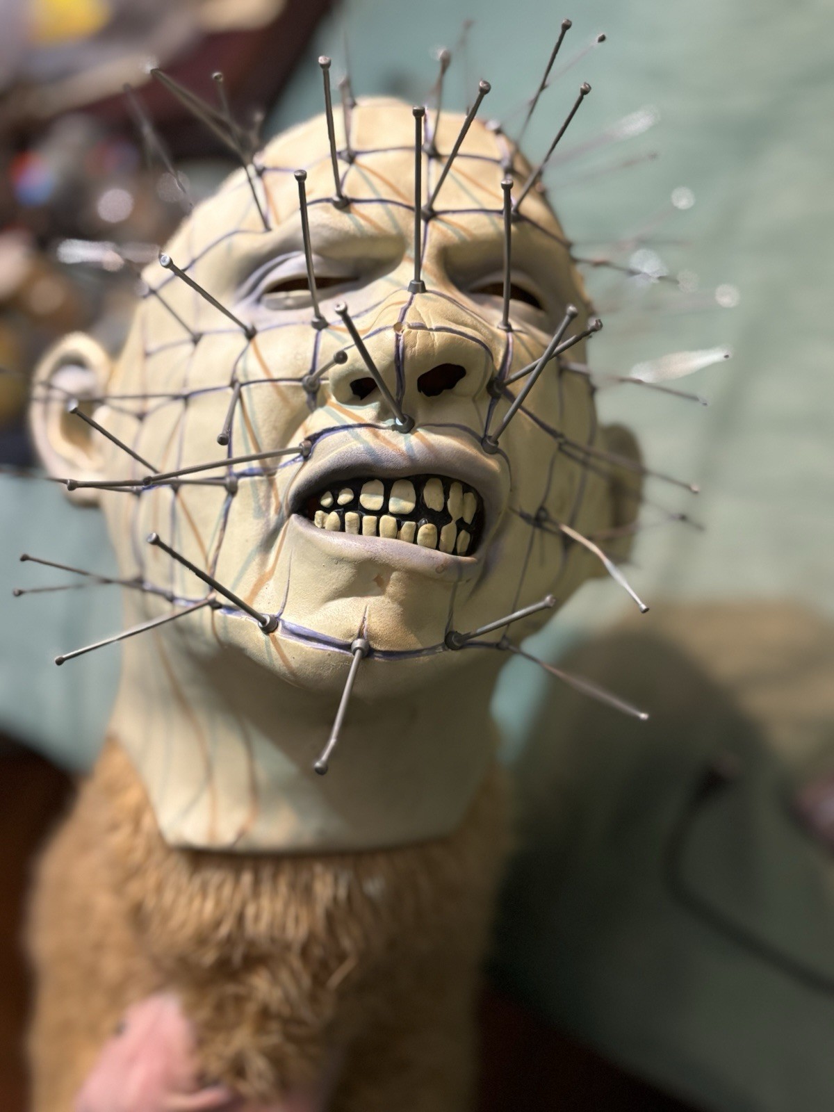 2009 Reel Games Hellraiser Pinhead Mask The Weinstein Group Adult Halloween mask