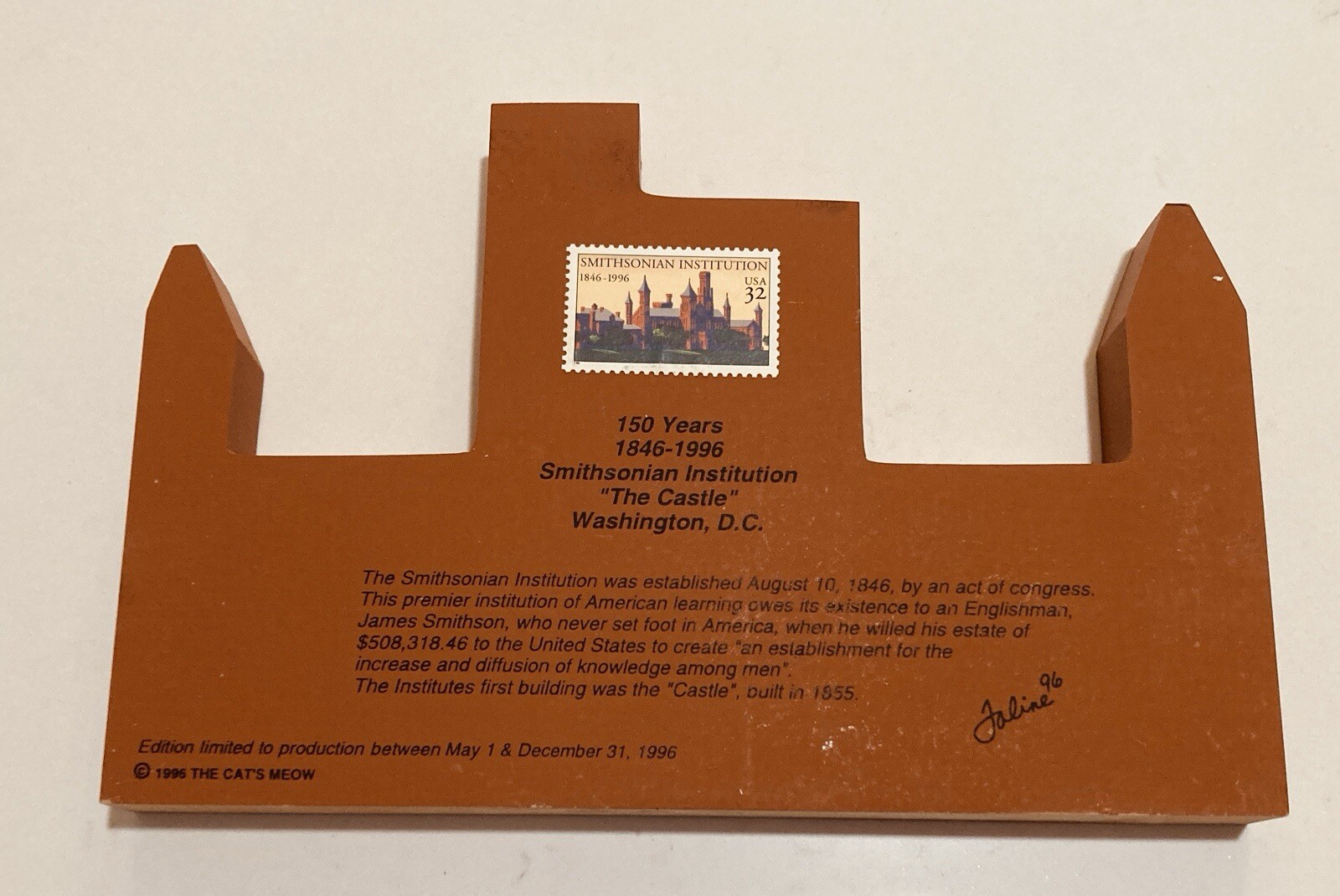 1996 Cats Meow Smithsonian Institution “The Castle” Washington DC