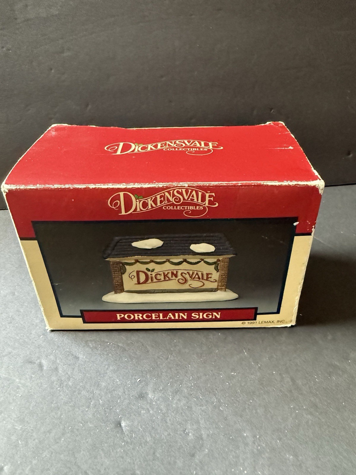 Dickensville Collectibles Sign Porcelain Christmas Village Cottagecore Holiday