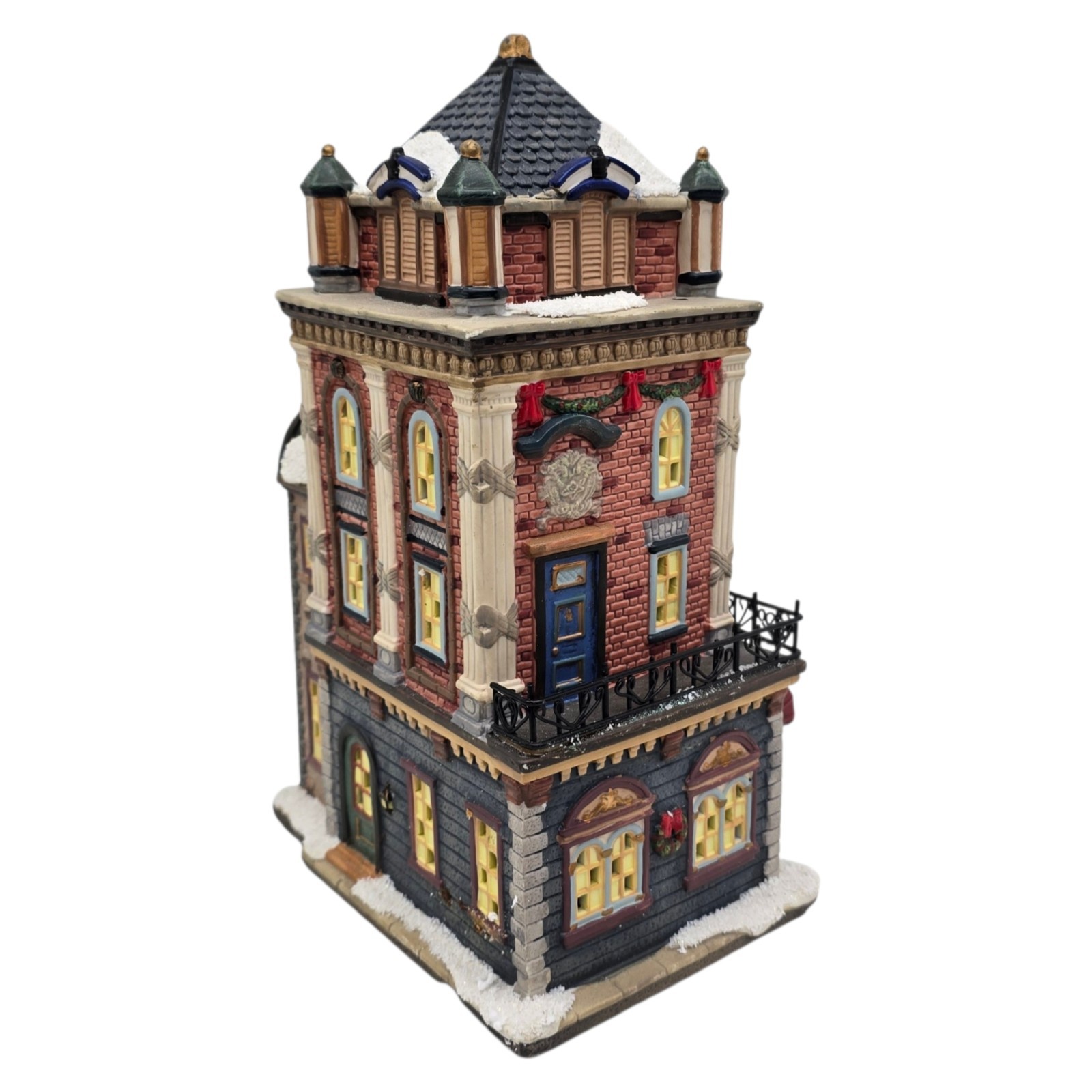St. Nicholas Square Village Collection 2005 Illuminated Village Town Hotel