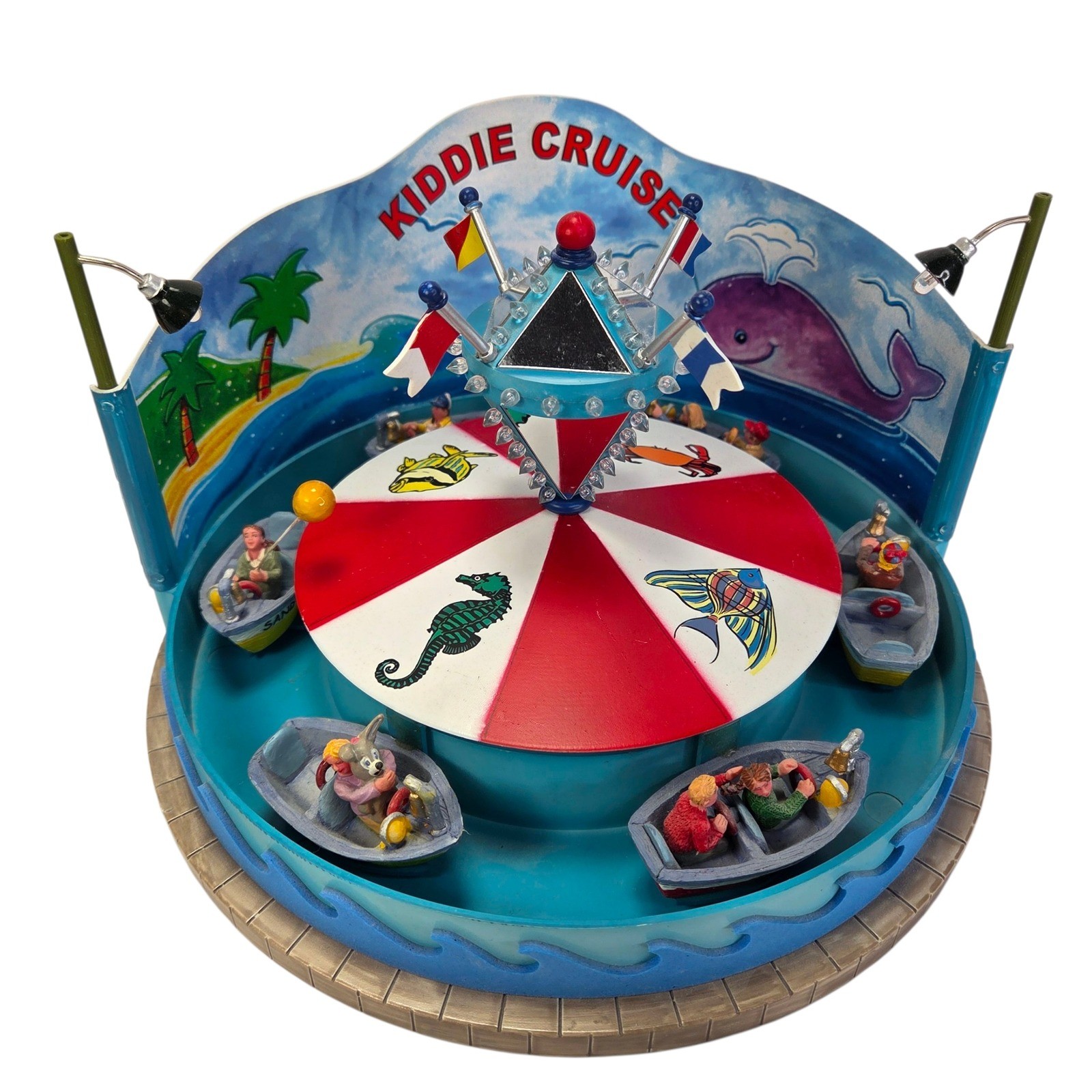 Lemax Kiddie Cruise Ride 64490 Carnival Xmas Village Boats In Box Working Video