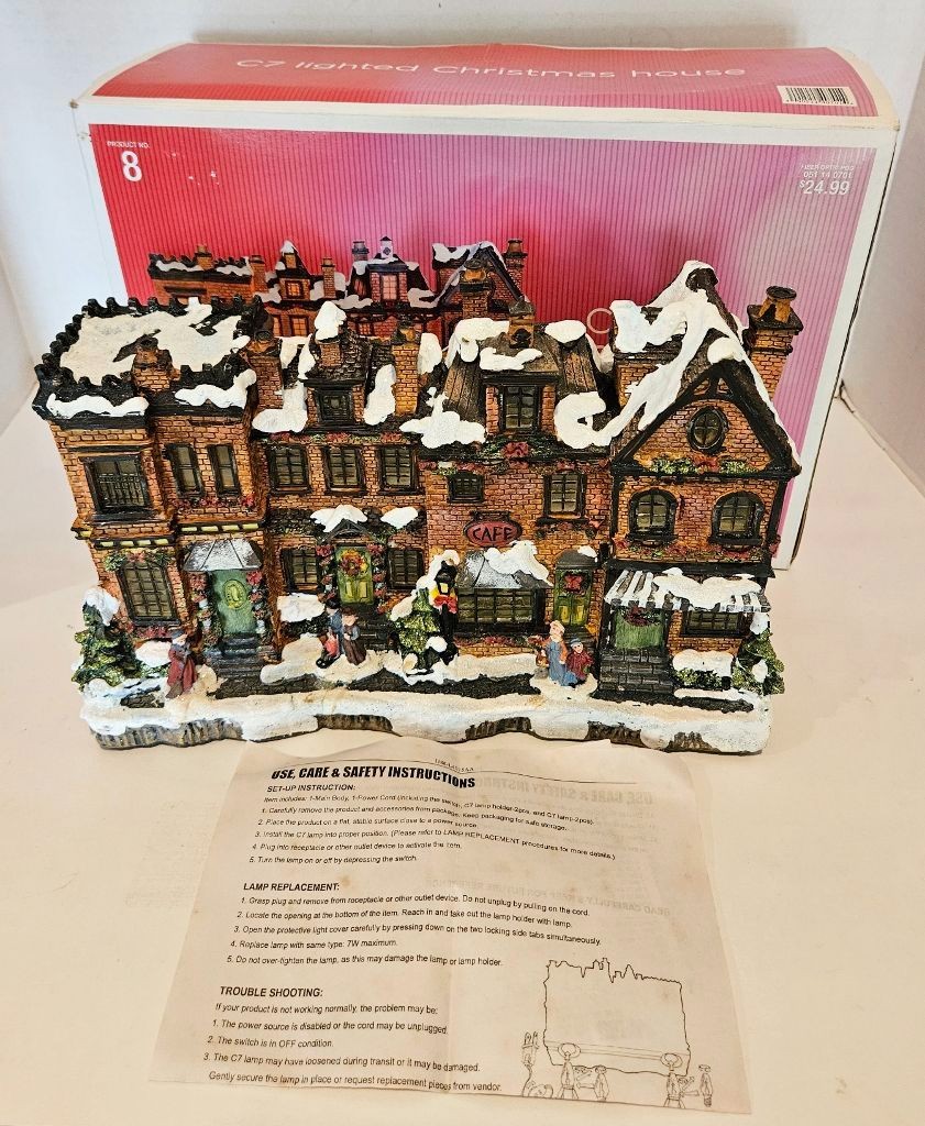 Target Brands C7 Lighted Christmas House Indoor Use Only Product No. 8 ~New