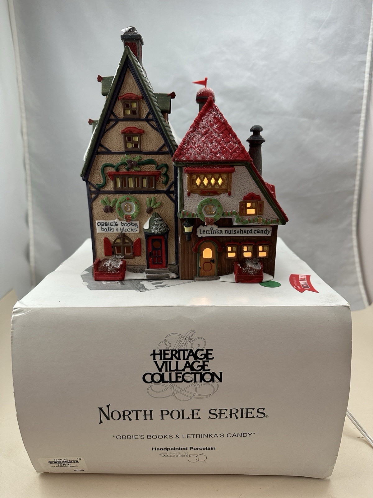 Department 56 1992 Heritage Obbie’s Books & Letrinka’s Candy Shop #5624-3
