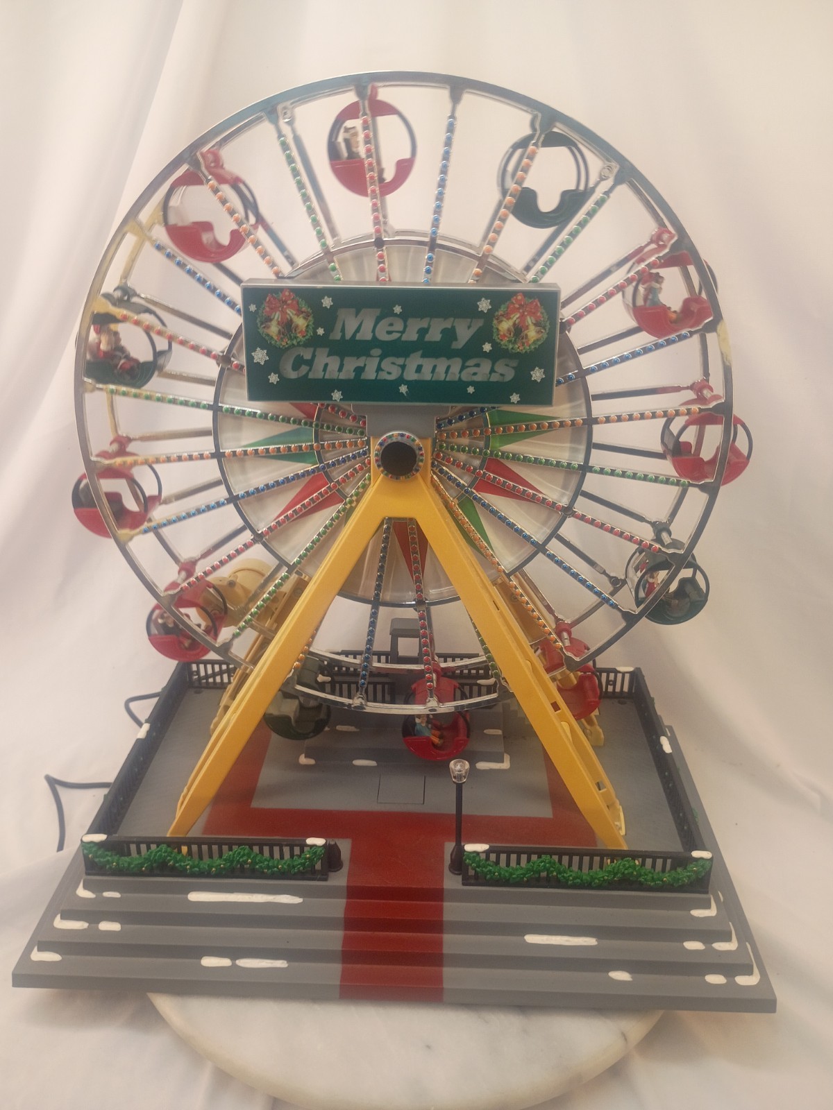 Vintage Maisto Musical Winter Wonder Ferris Wheel Toy Merry Xmas TESTED WORKS