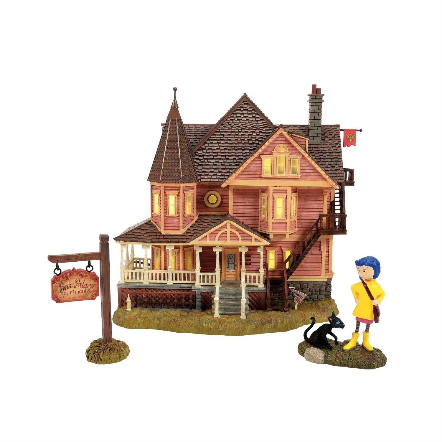 Dept 56 CORALINE THE PINK PALACE APARTMENTS S/3 Fright Ave 6015607 NEW 2025