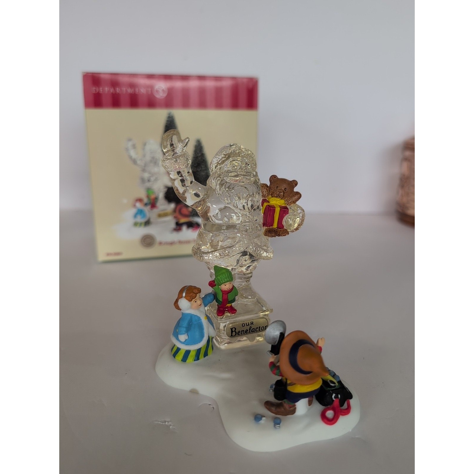 Dept 56 “KRINGLE STREET TOWN SANTA” ICE SCULPTURE #56869 North Pole Retired