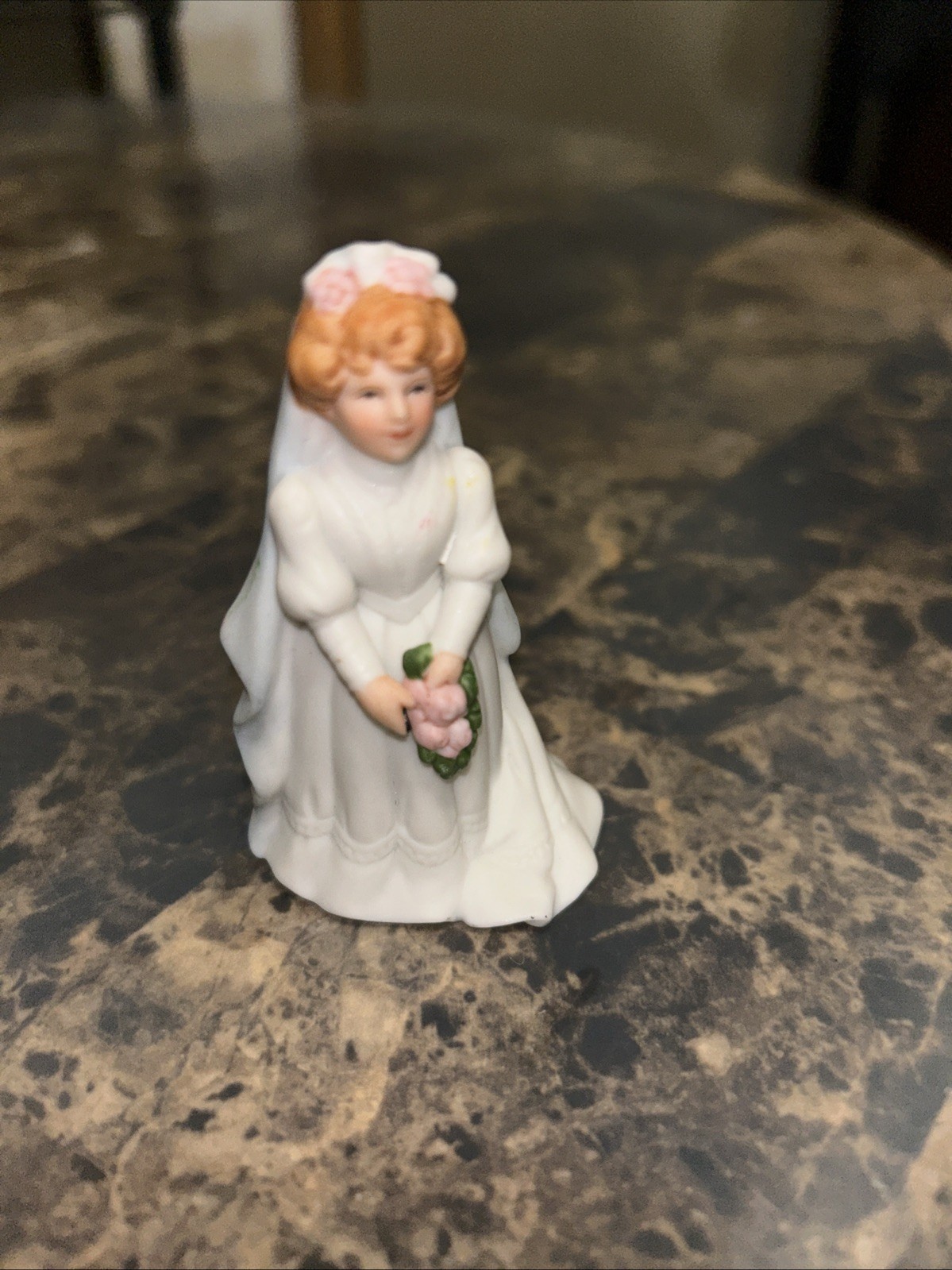 Lefton Wedding Bride Figurine 2.75″ Colonial Village 1993 – 00963 – 4A