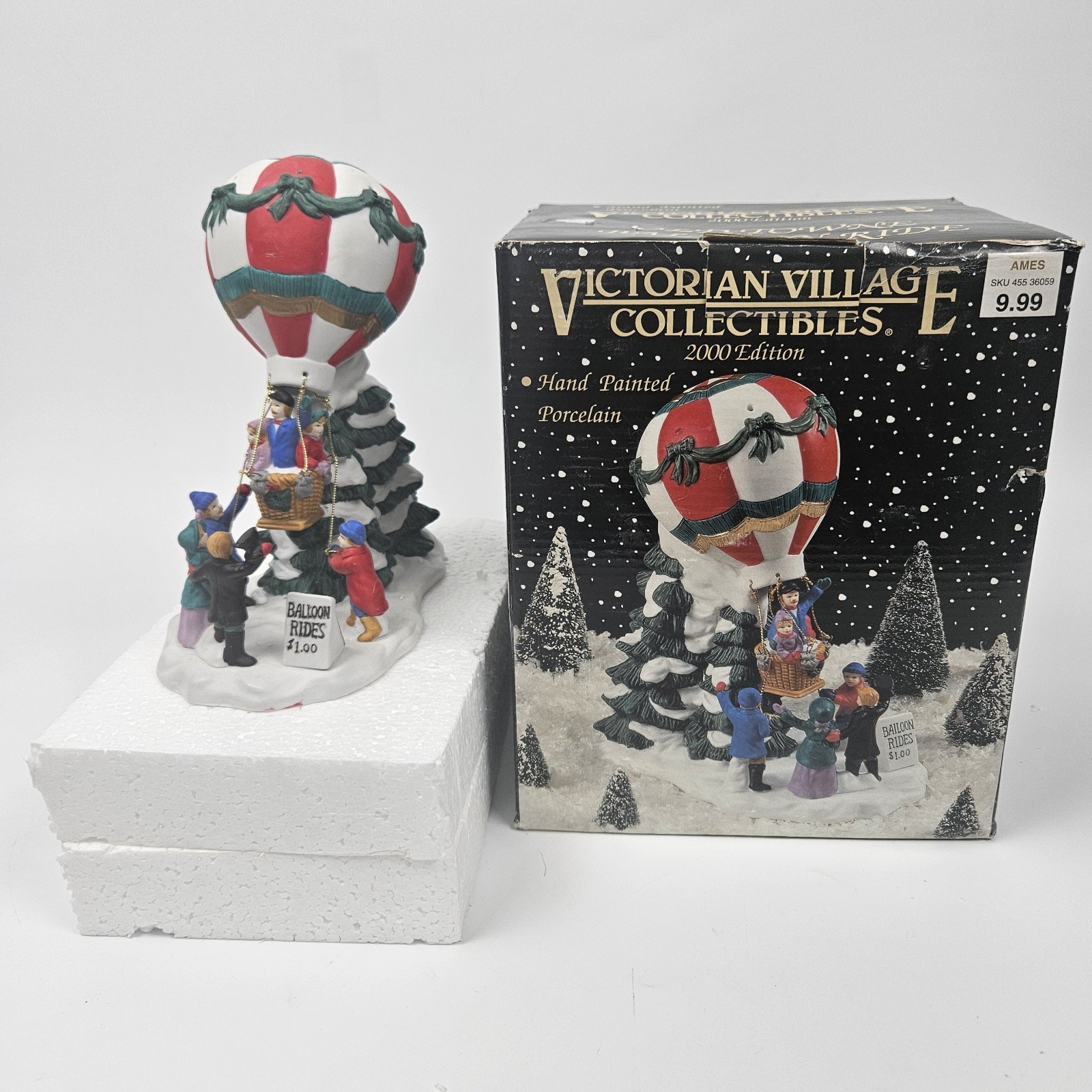 Victorian Village Collectables 2000 Old Town Balloon Ride Christmas Decoration