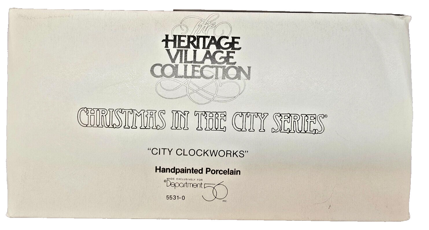 Dept 56 Christmas In The City Series “City Clockworks” # 55310