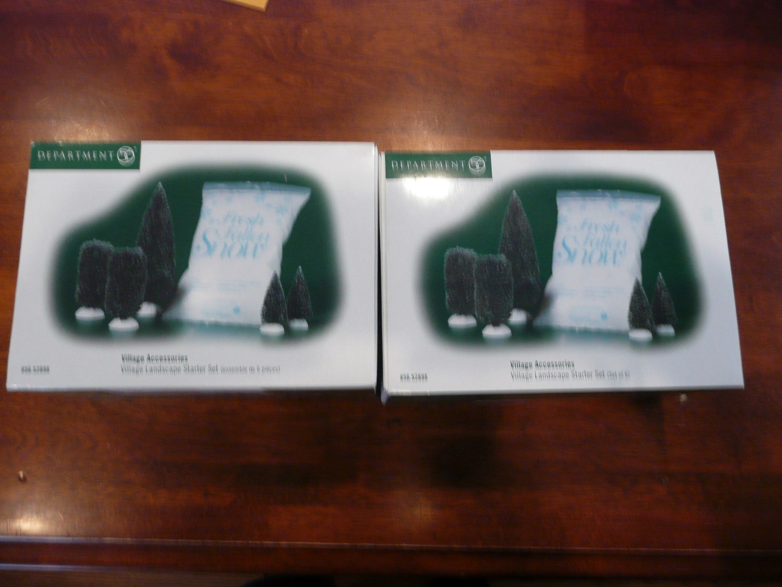 2 NEW DEPT 56 #52898 VILLAGE ACCESSORIES 5 PIECE VILLAGE LANDSCAPE STARTER SET