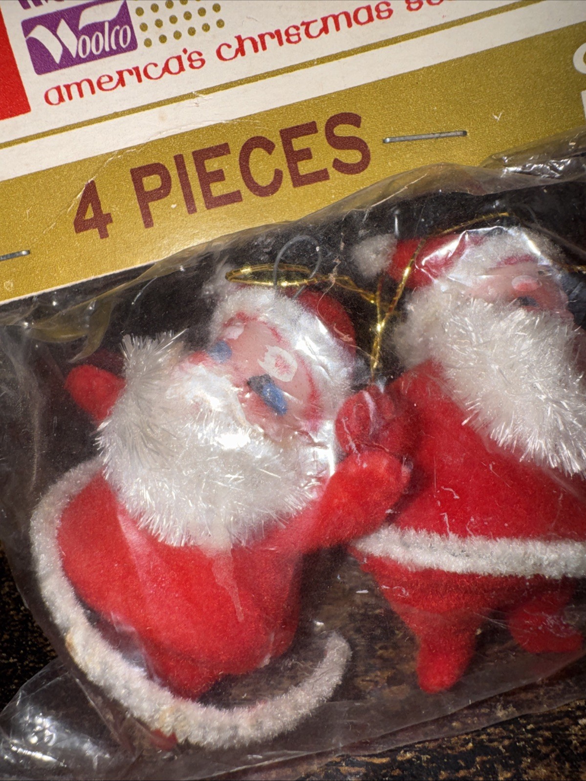 4 Miniature Santa Claus Woolworth (America Christmas Store) New In Package