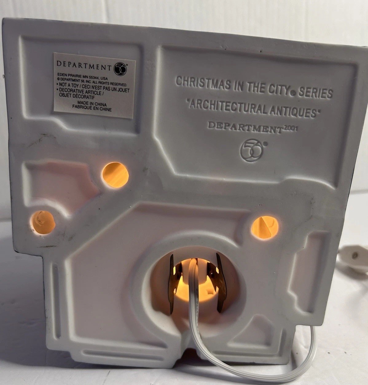 Dept 56 Architectural Antiques Christmas in the City Complete Light Cord Box