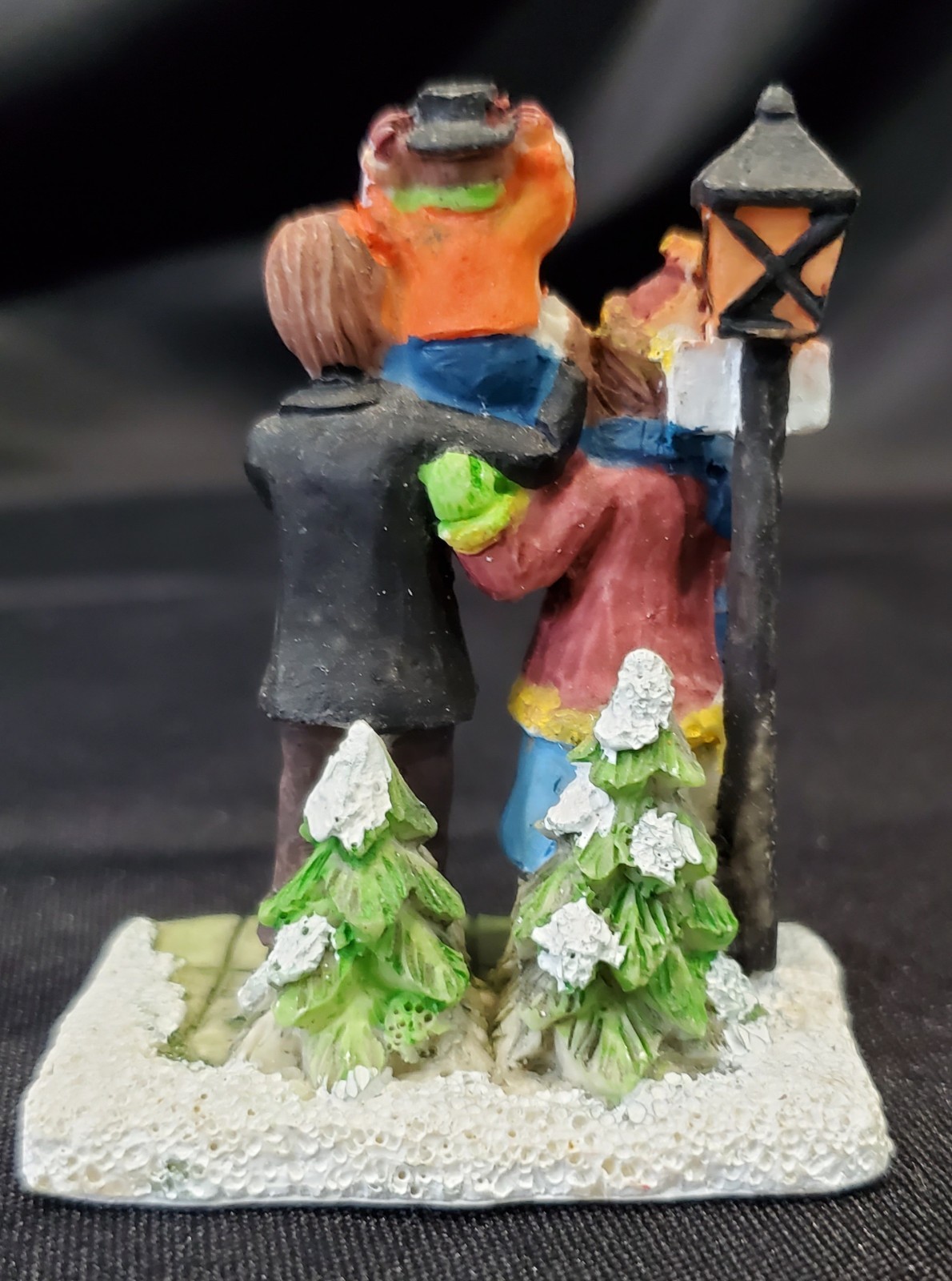 TINY TIM A Christmas Carol village figurine Bob Cratchit family by lamppost