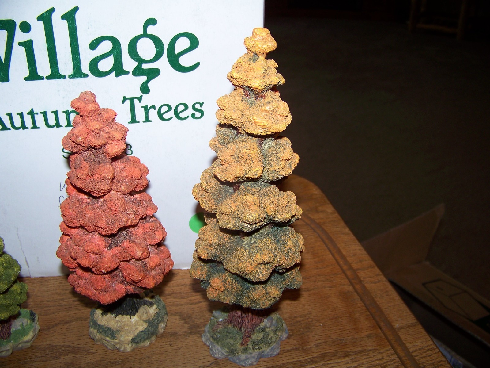 Dept 56 Village Autumn Trees Set 3 Fall Foliage Colors Vintage 52616 NICE CLEAN!
