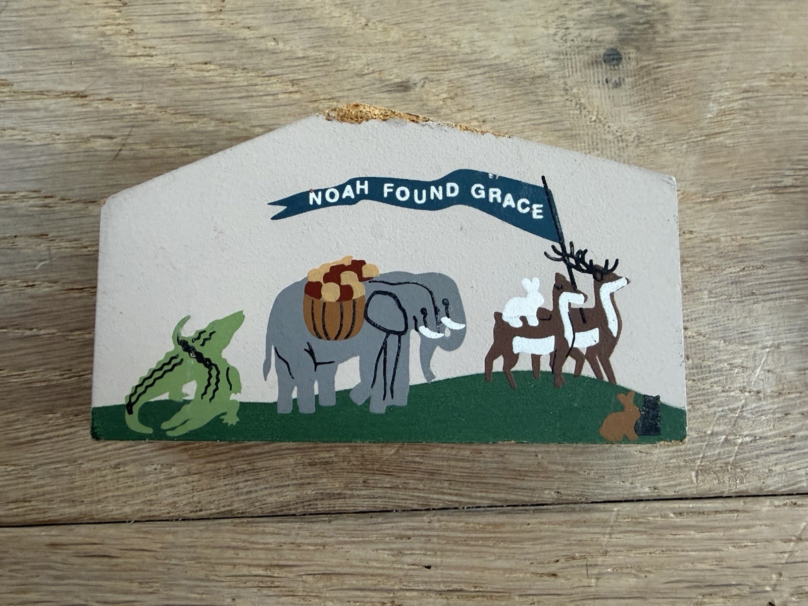 Vintage 95 Cat’s Meow Village Noah’s Ark 3 piece set Faline Jones nursery decor