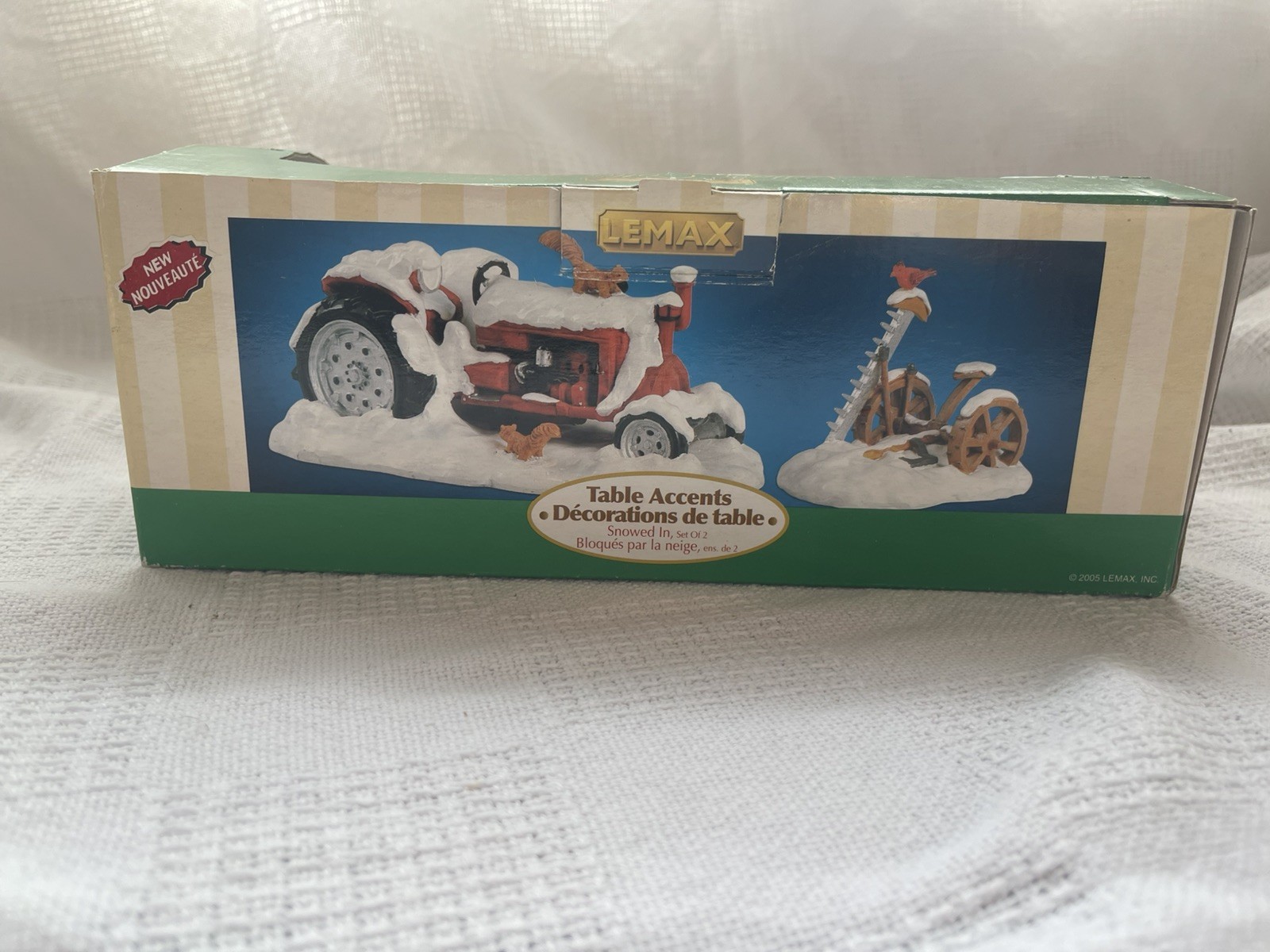 LeMax Village Collection ‘Snowed In, Set of 2’ Tractor & Plow – 2005