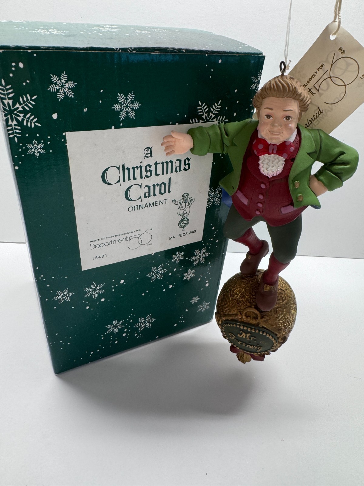 Vintage Dept 56 Mr. Fezziwig A Christmas Carol 13481 Ornament NOS