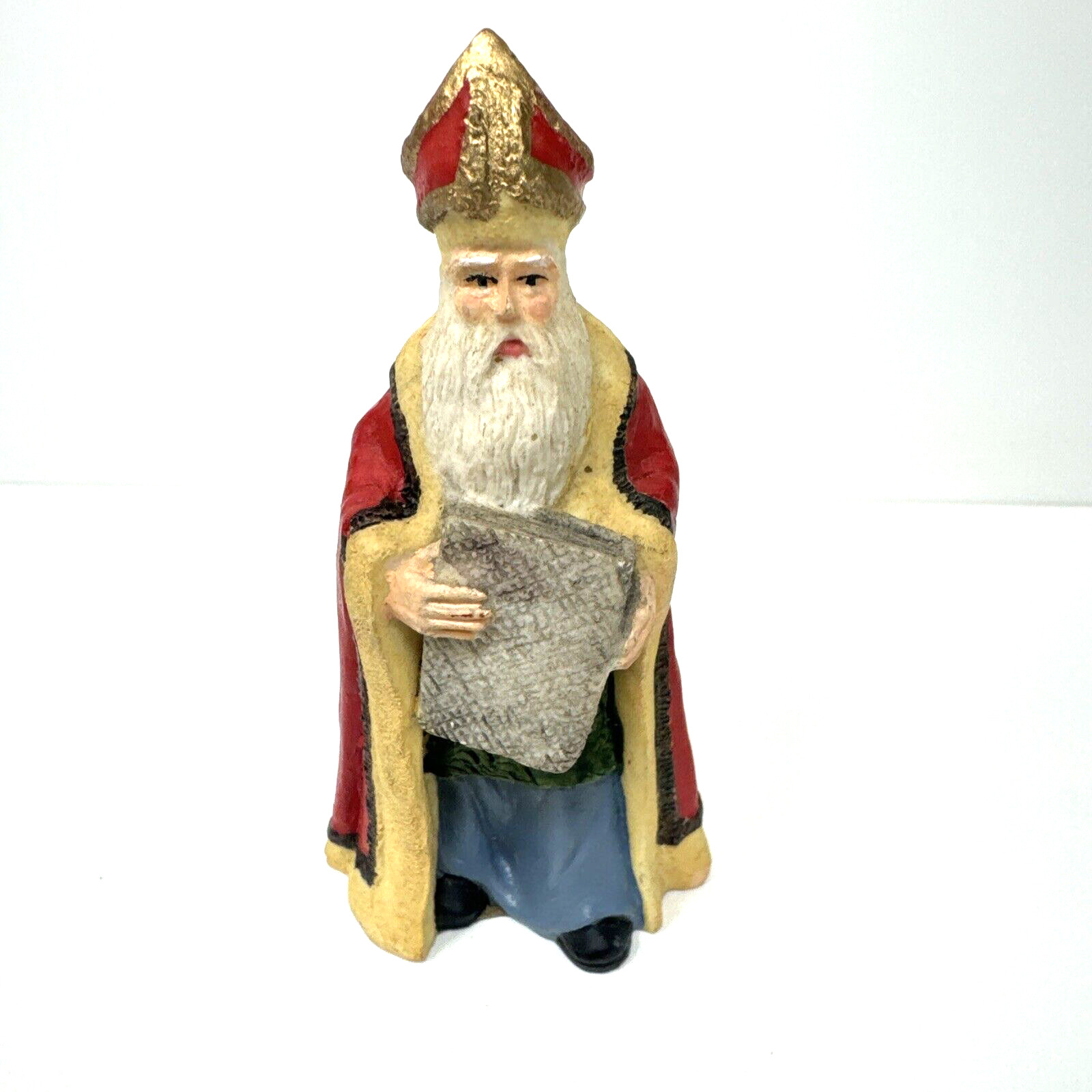 Village Ceramic Bishop Figurine 4.5v Inches Tall