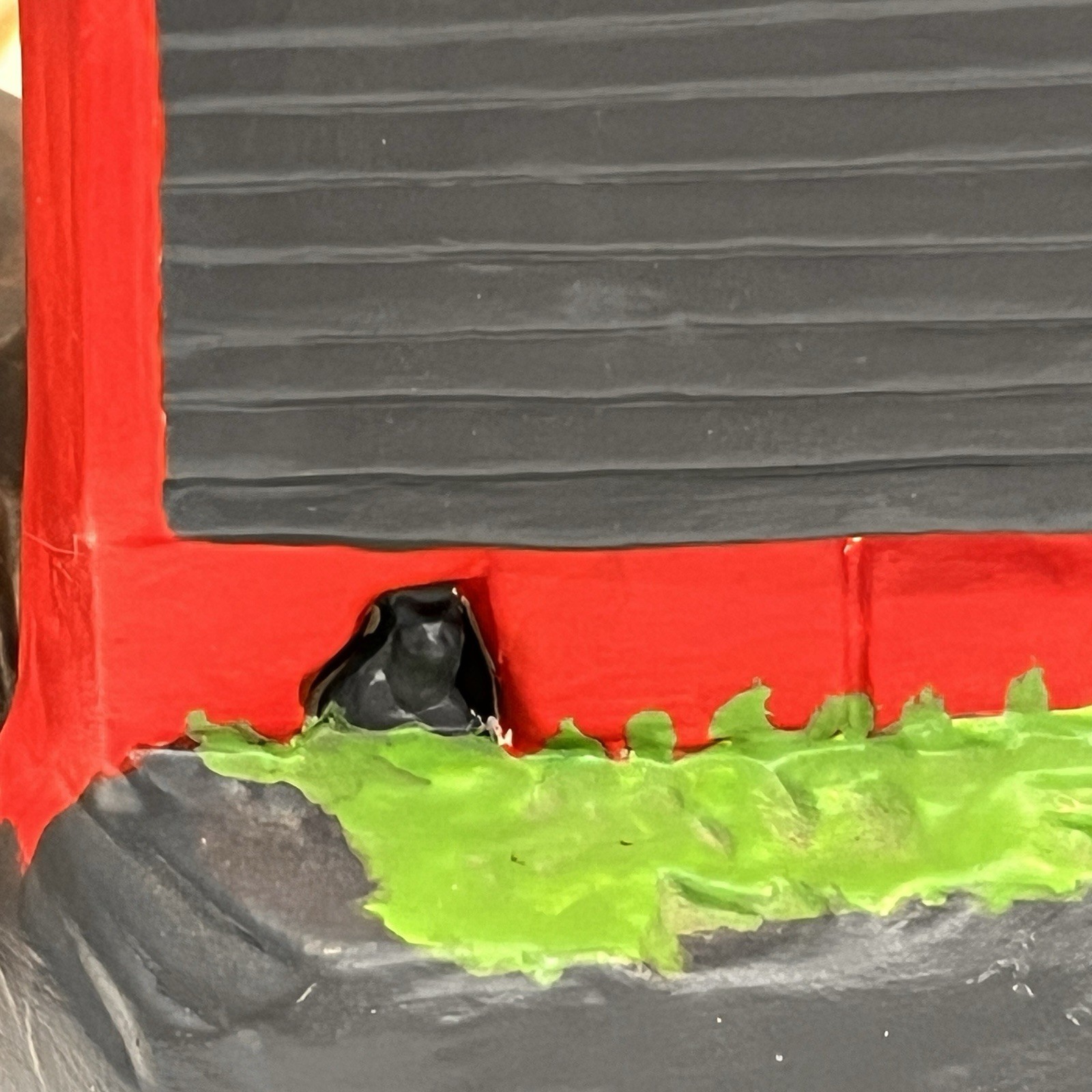 Vintage Kimple Mold Ceramic Lighted Haunted House Halloween 1970s Spooky Ghost