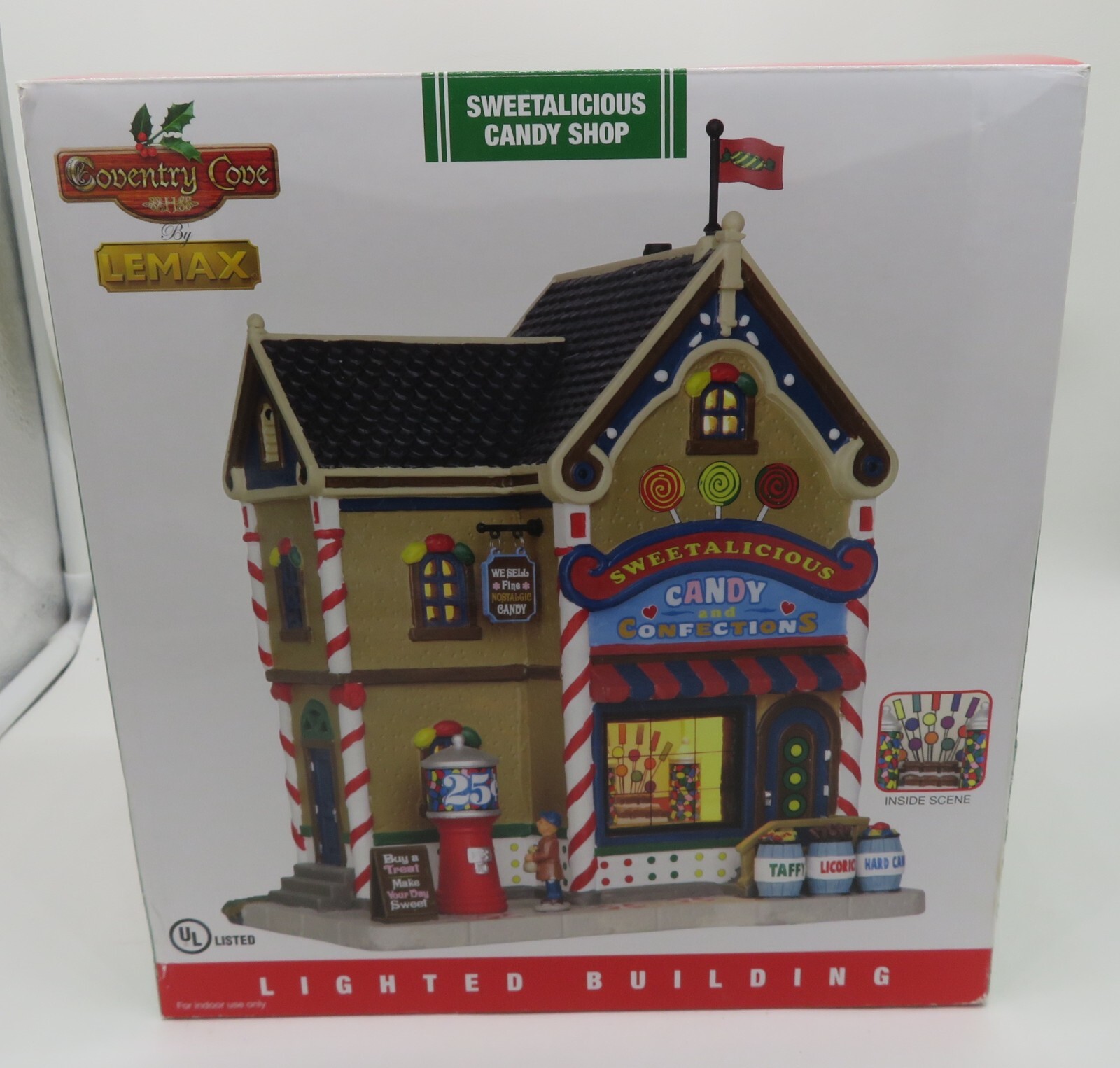 2015 Lemax SWEETALICIOUS CANDY SHOP Store Christmas Holiday Village Town