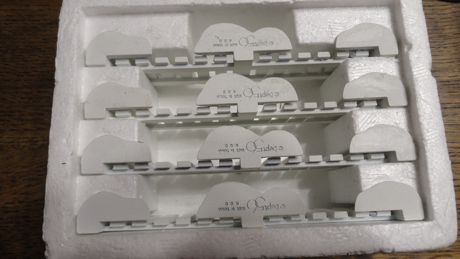 Vtg Dept 56 Village Picket Fence 4 Piece Set Cast Metal Taiwan Excellent