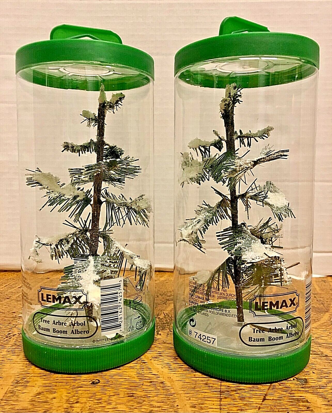 LEMAX Christmas Village Glittering Pine – (set of 2) – Med. 7 inch #74257