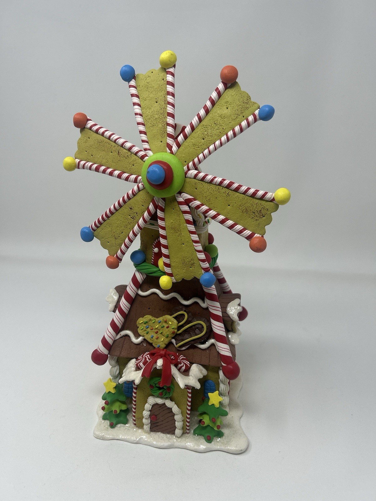 Christmas Gingerbread House Decoration-Windmill-Candy-Multicolor