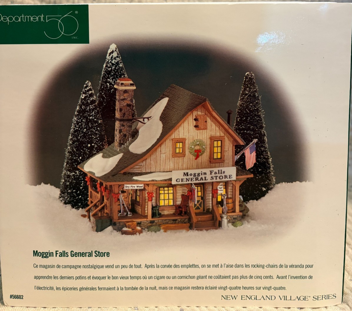 Dept 56 Moggin Falls General Store #56602 New England Village NEW IN Open Box