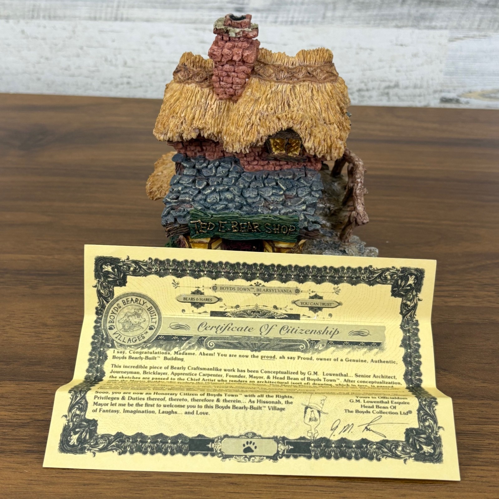 Boyds Bears Bearly Built Village #1 2000 and Steven 1992