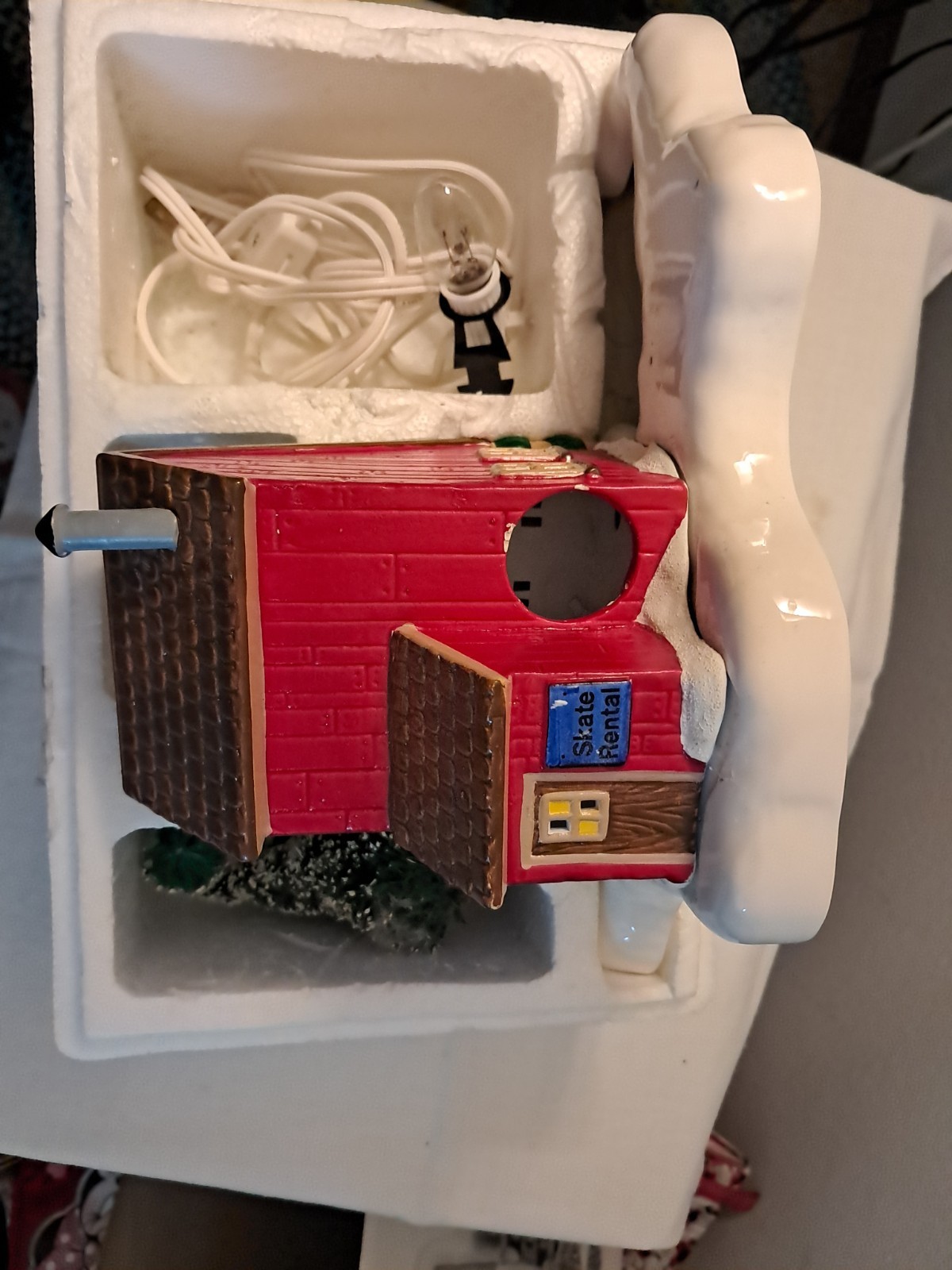 Vintage Department 56 Snow Village Warming House 1989 Lighted Christmas W/Box